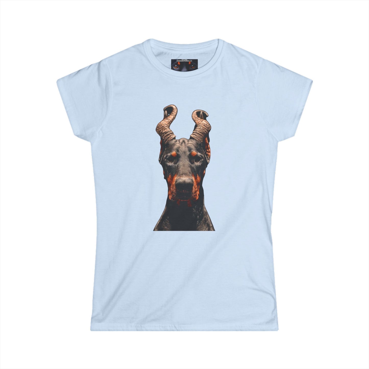 Doberman Goat 1 Women's Softstyle Tee