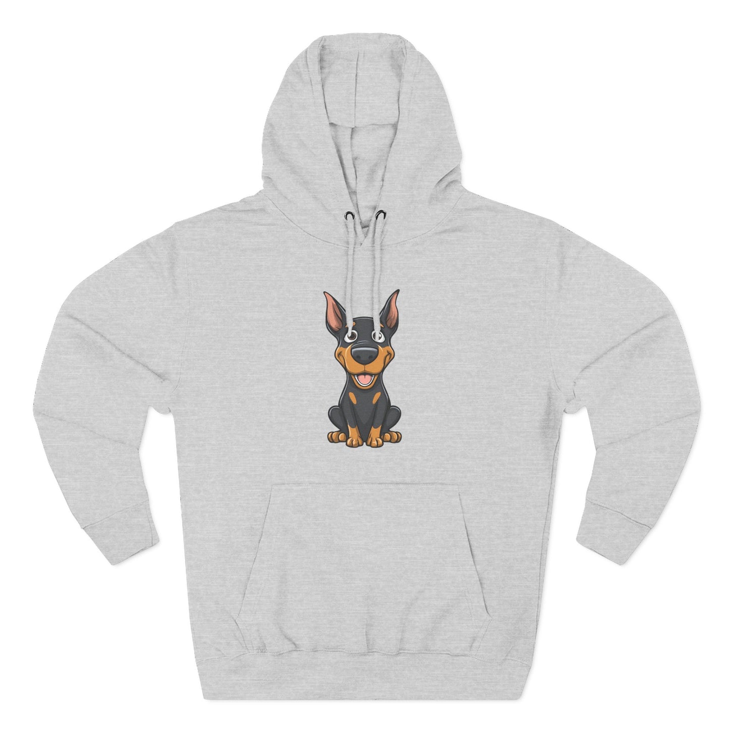 Doberman Cartoon 1 Three-Panel Fleece Hoodie