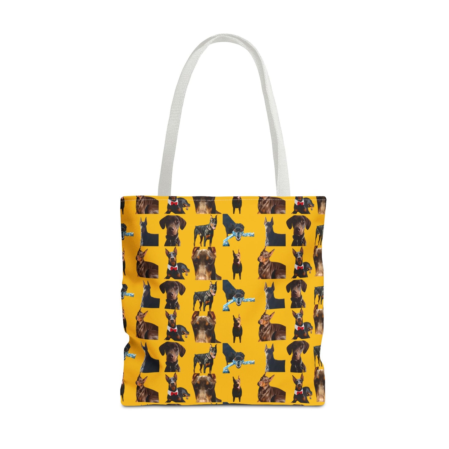 Edition 1 Doberman Model Pattern Yellow Tote Bag