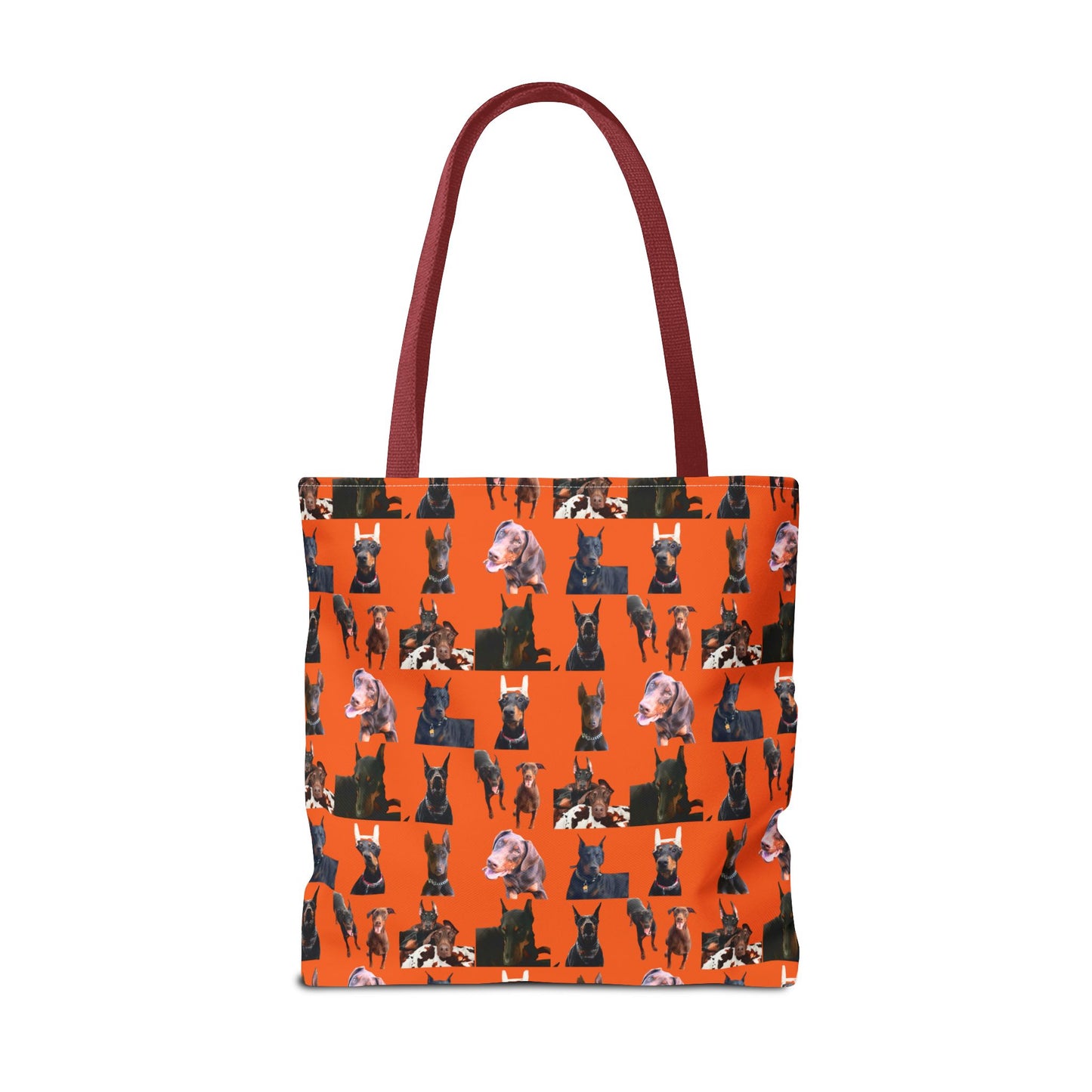 Edition 10 Doberman Model Pattern Orange Tote Bag