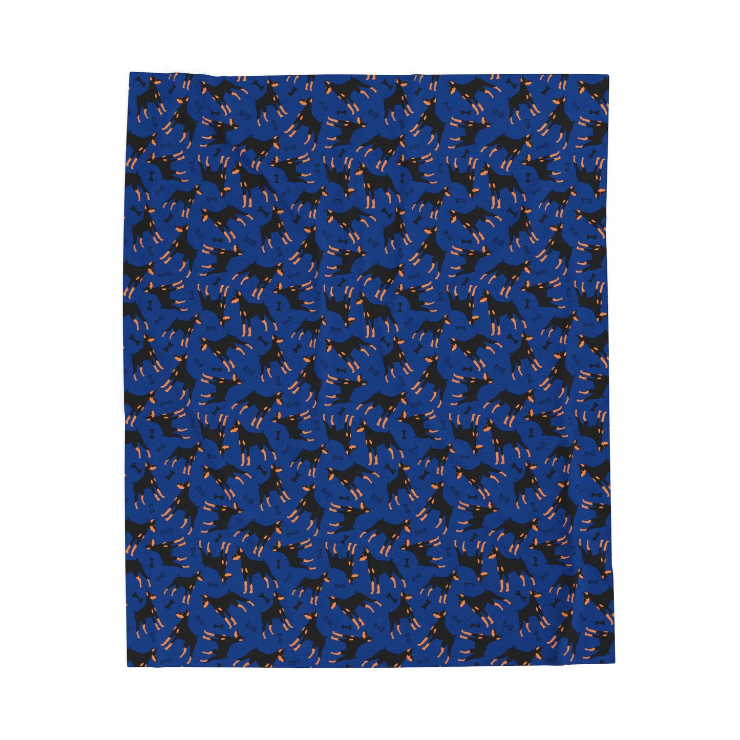 Blue AOP Velveteen Plush Blanket