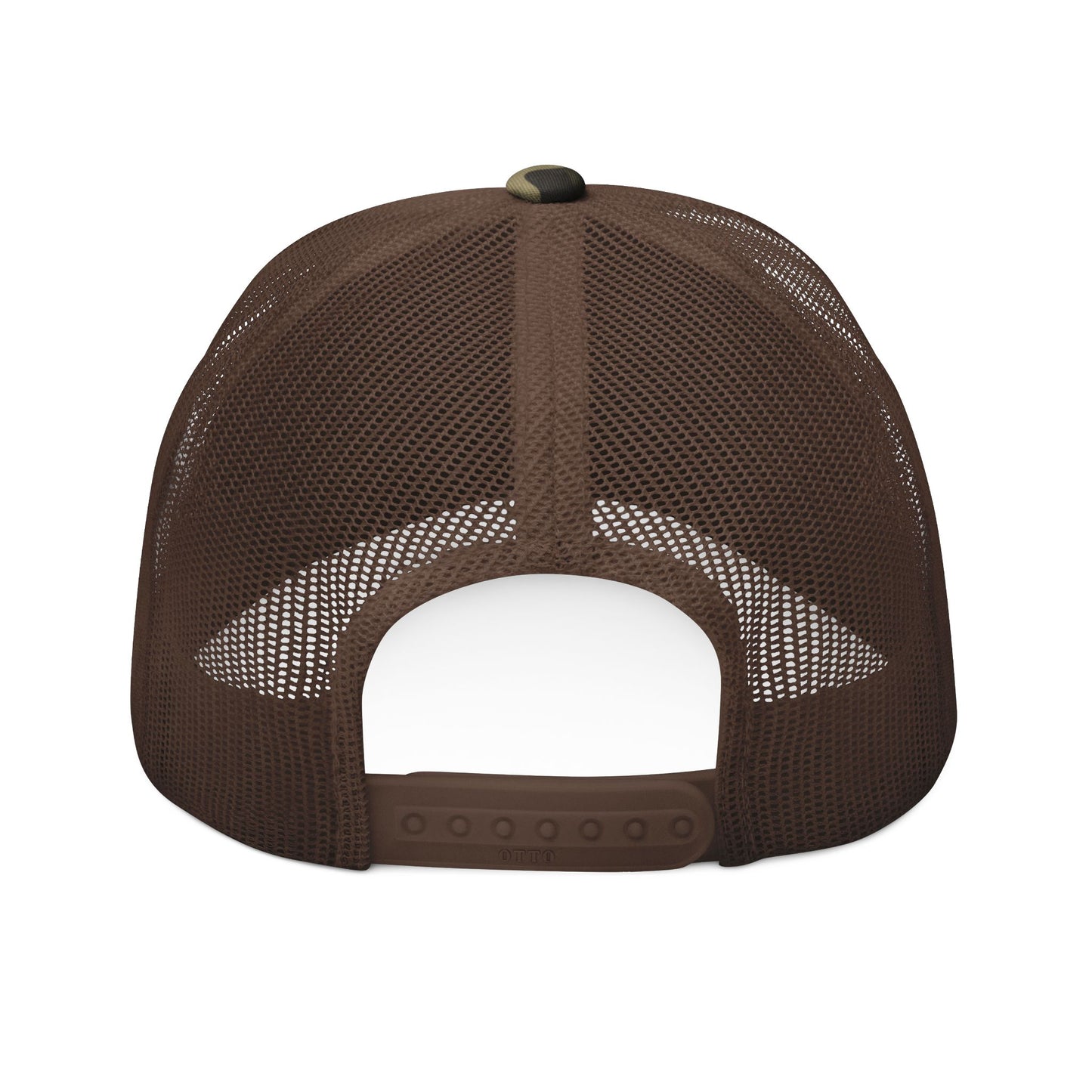 Camouflage Trucker Hat 1 — Embroidered “Adopt Dobermans” Rescue Cap