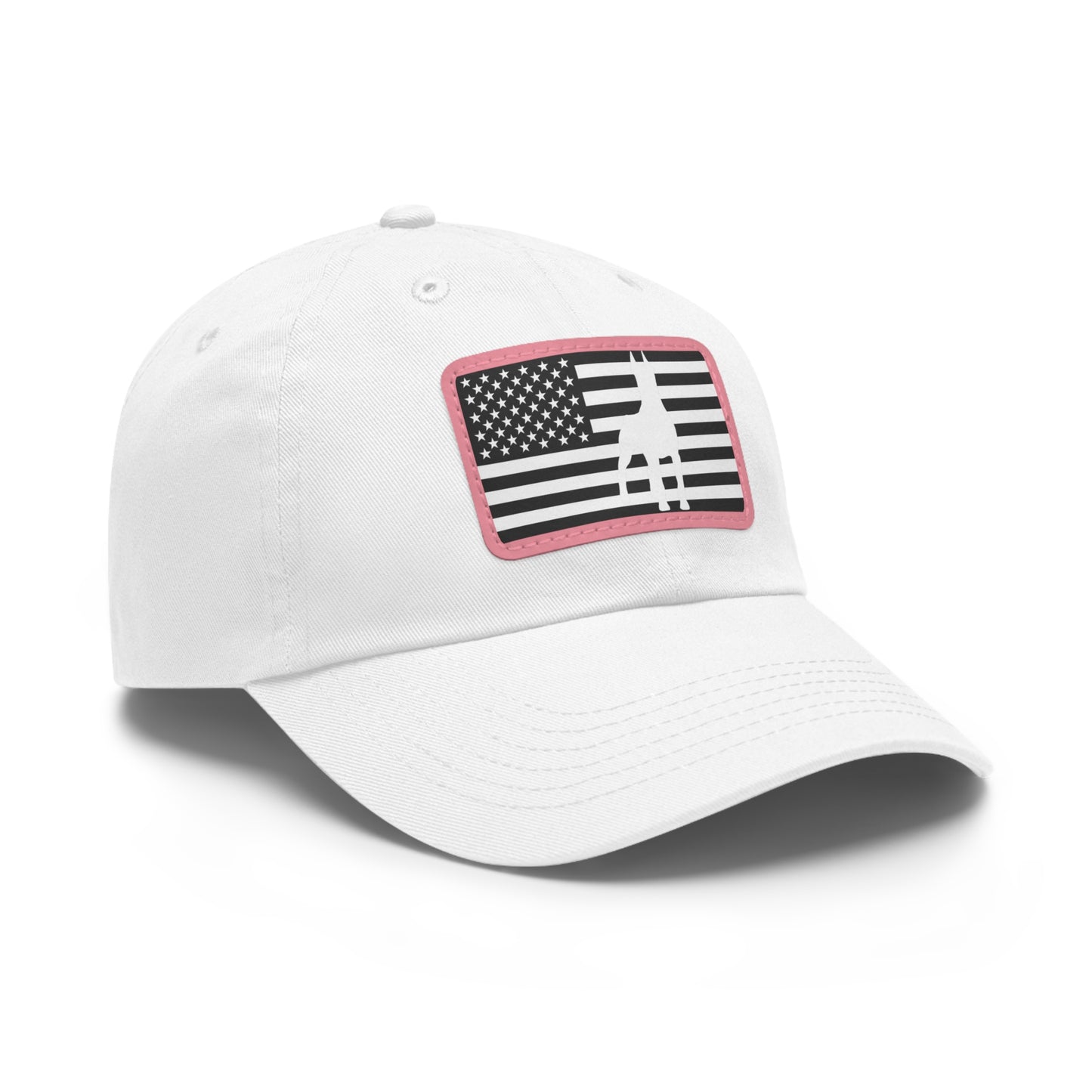 Doberman Protect 1 Dad Hat with Leather Patch (Rectangle)