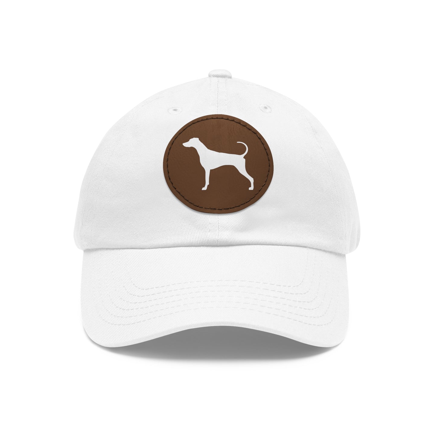 N 7 Dad Hat with Leather Patch (Round)