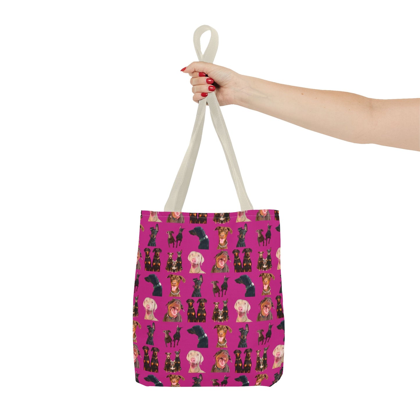 Edition 9 Doberman Model Pattern Pink Tote Bag
