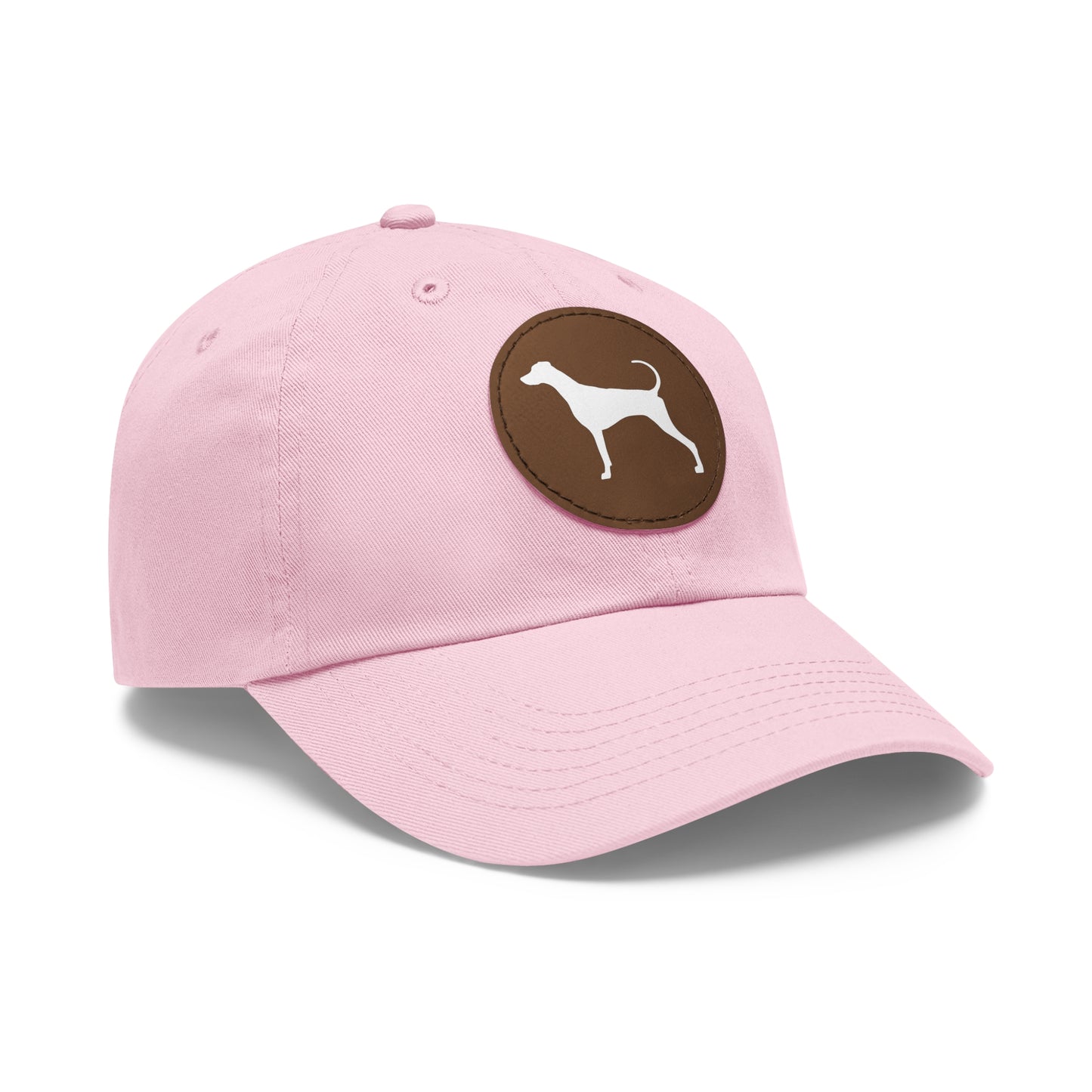 N 7 Dad Hat with Leather Patch (Round)