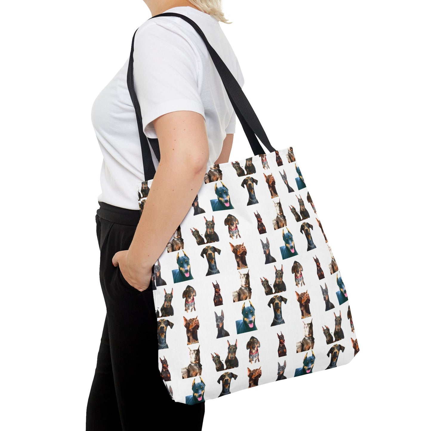 Edition 4 Doberman Model Pattern White Tote Bag