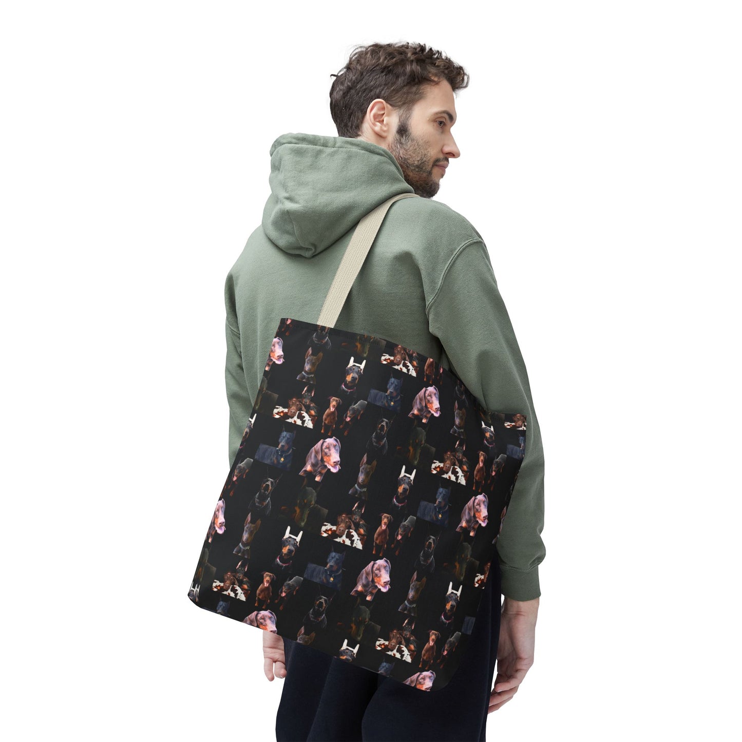 Edition 10 Doberman Model Pattern Black Tote Bag