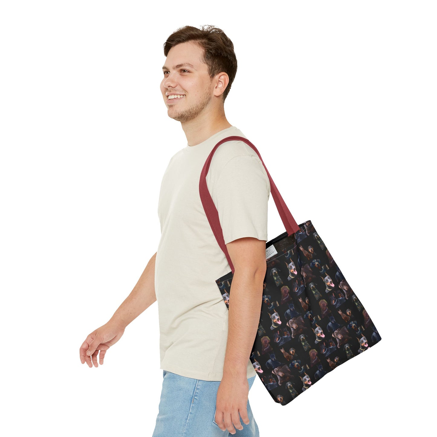 Edition 5 Doberman Model Pattern Black Tote Bag