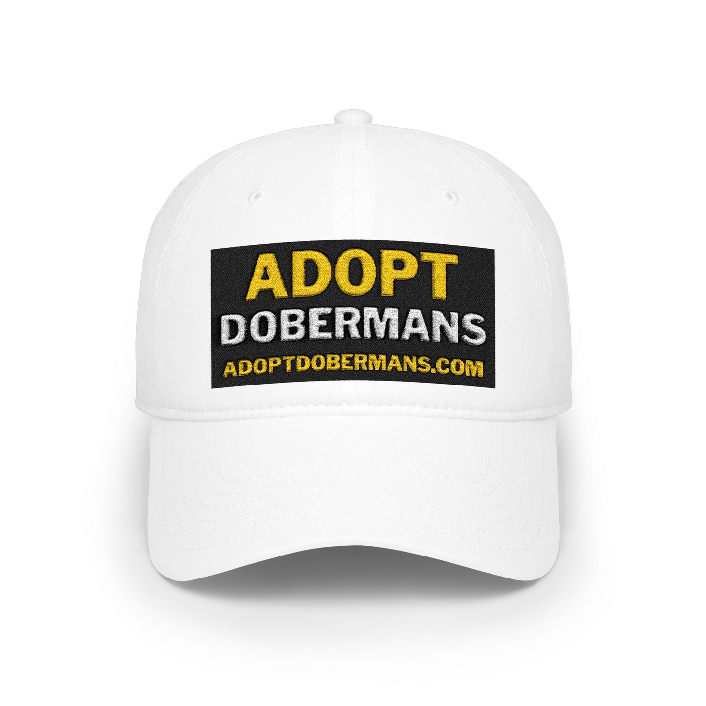 Adopt Dobermans 1 Low Profile Baseball Cap — Rescue Dog Awareness Hat