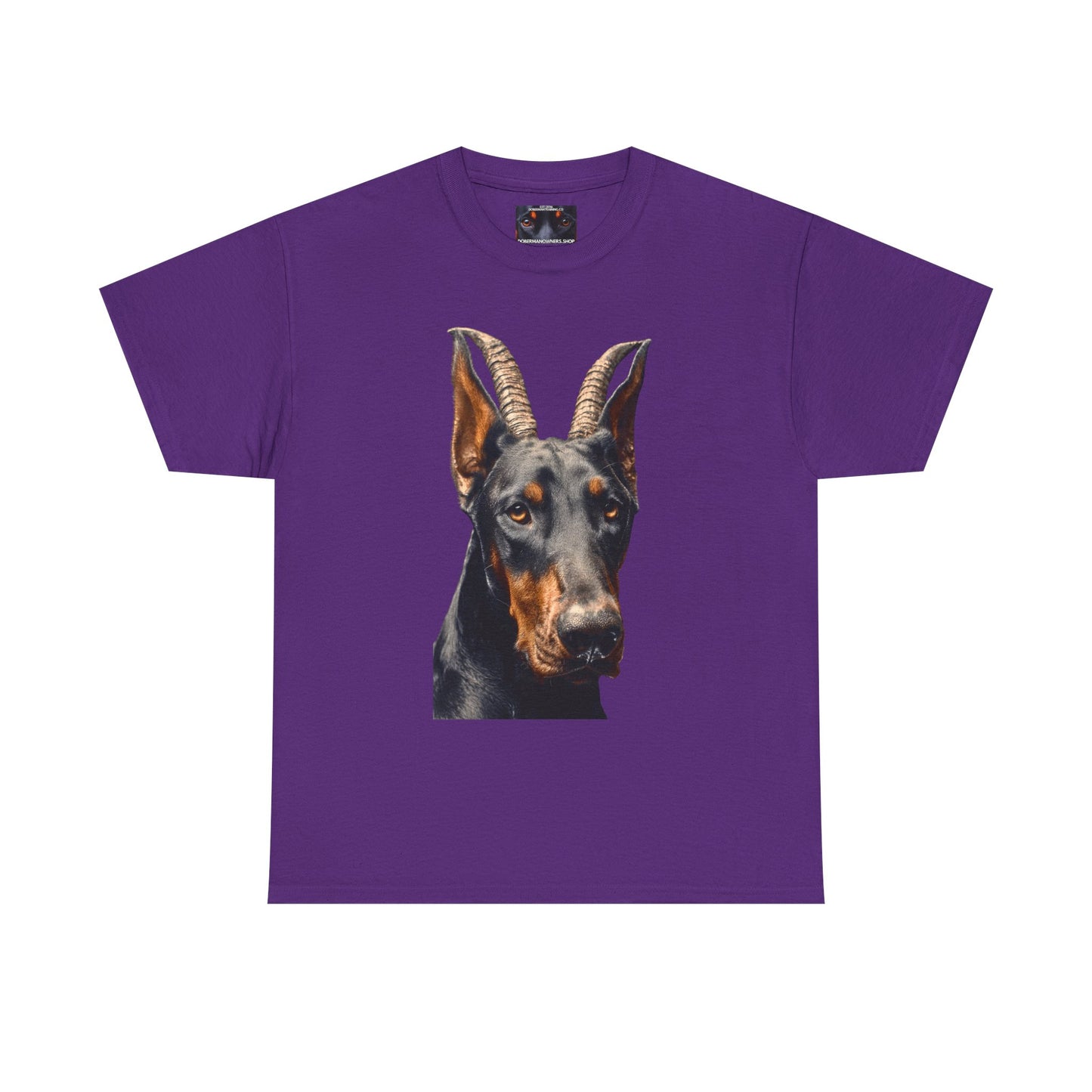 Doberman Goat 2 Private Lable Unisex Heavy Cotton Tee