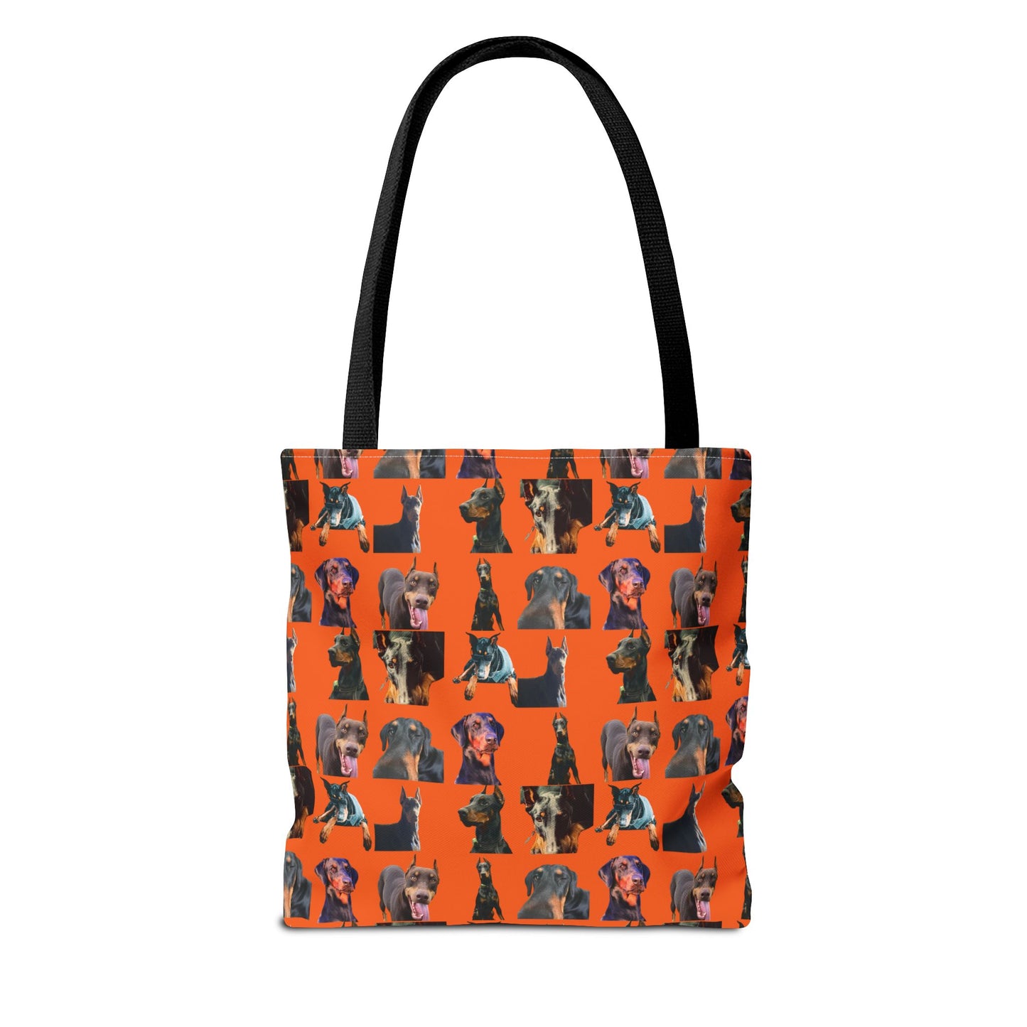 Edition 3 Doberman Model Pattern Orange Tote Bag