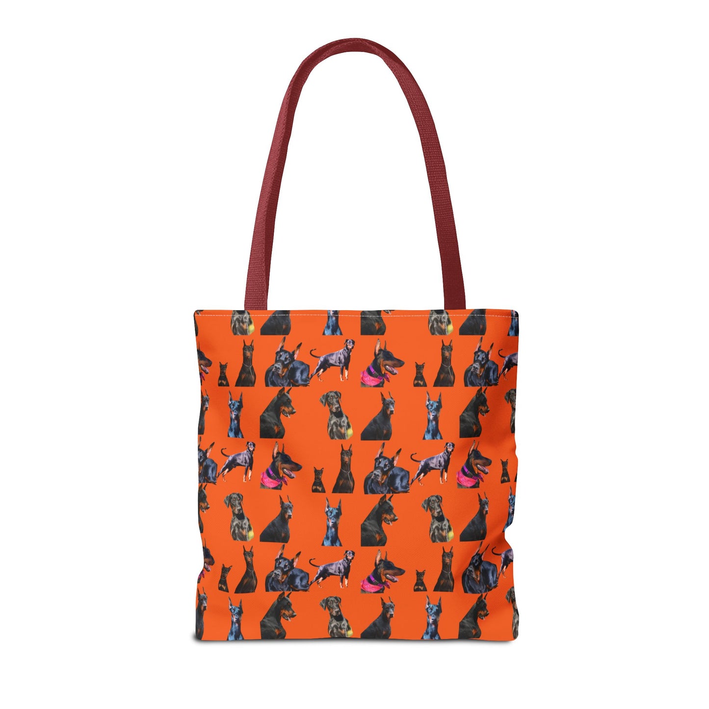 Edition 7 Doberman Model Pattern Orange Tote Bag
