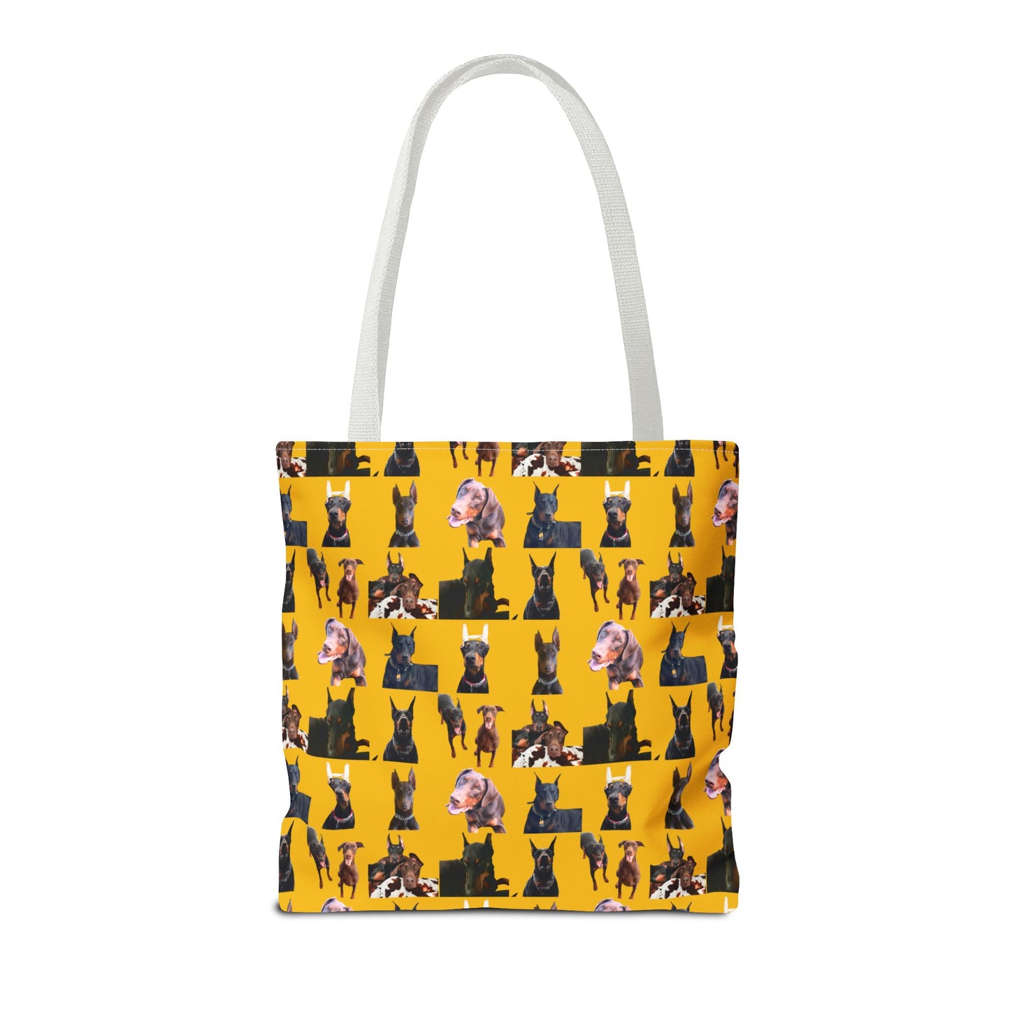 Edition 10 Doberman Model Pattern Yellow Tote Bag