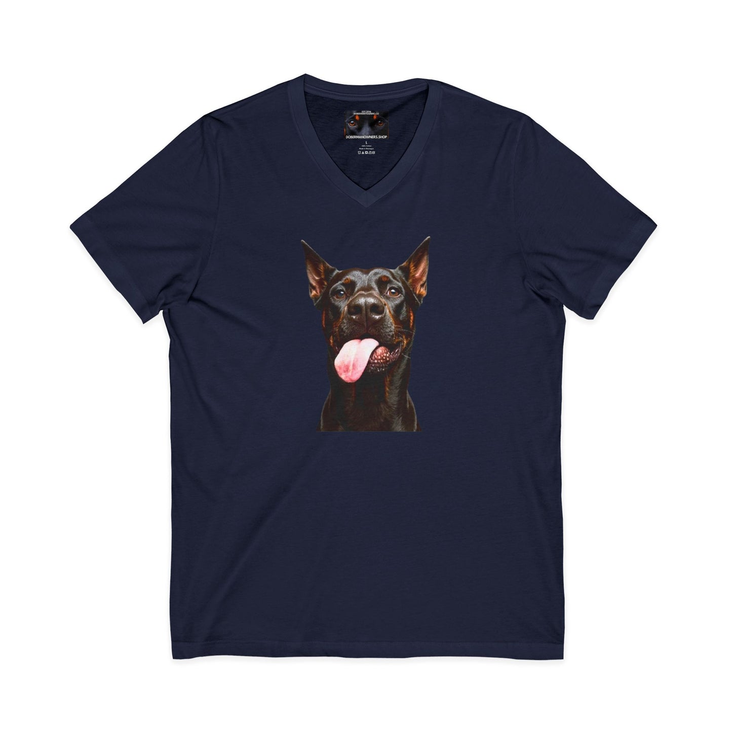 Tongue 1 Private Label Unisex Jersey Short Sleeve V-Neck Tee