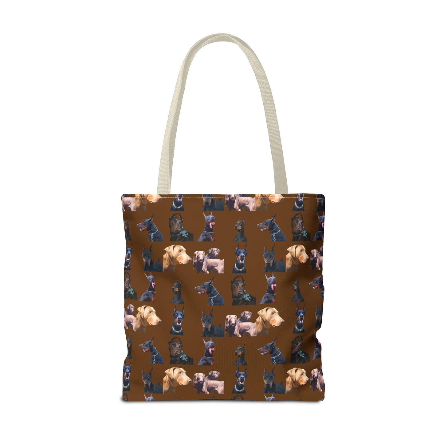 Edition 8 Doberman Model Pattern Brown Tote Bag