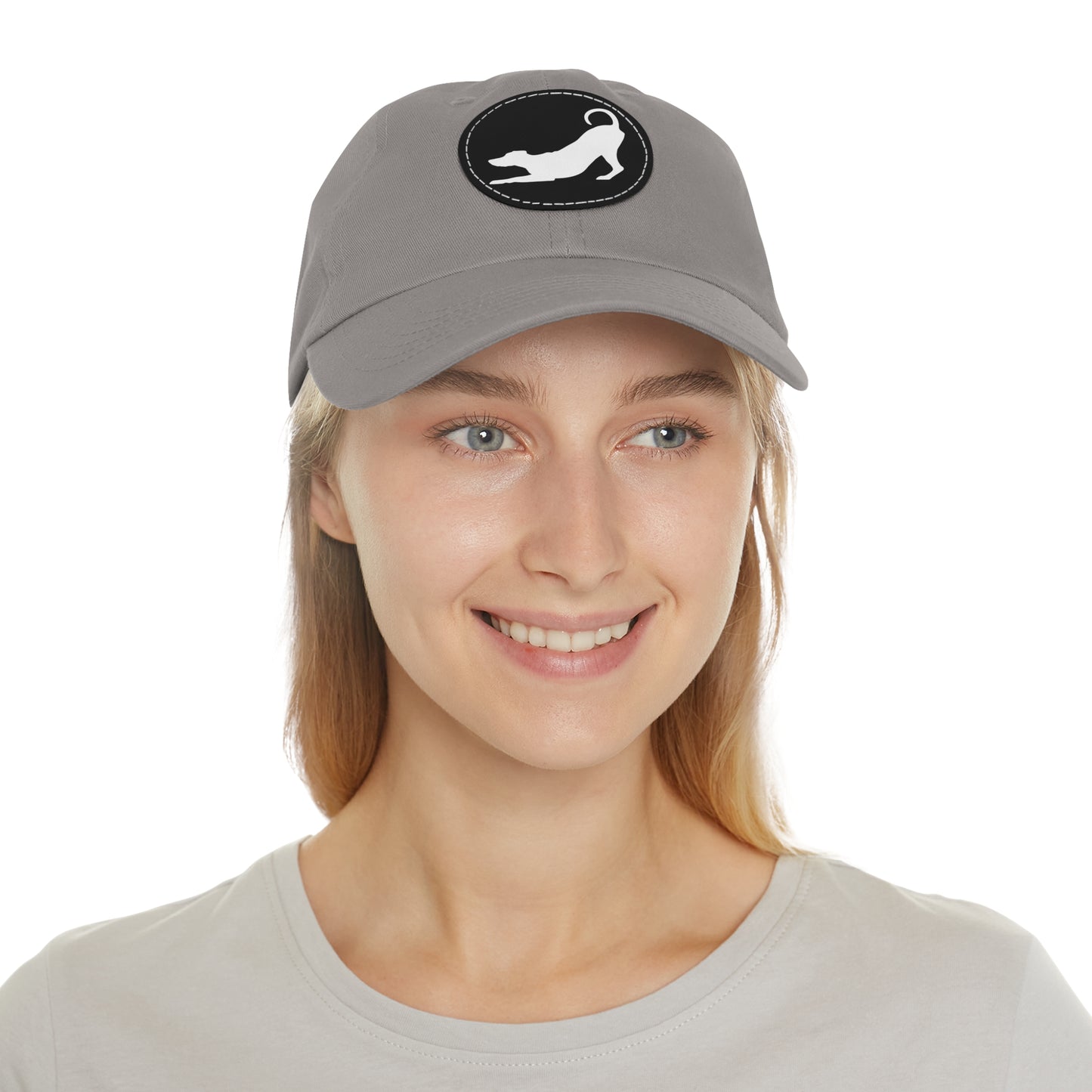 N 2 Dad Hat with Leather Patch (Round)