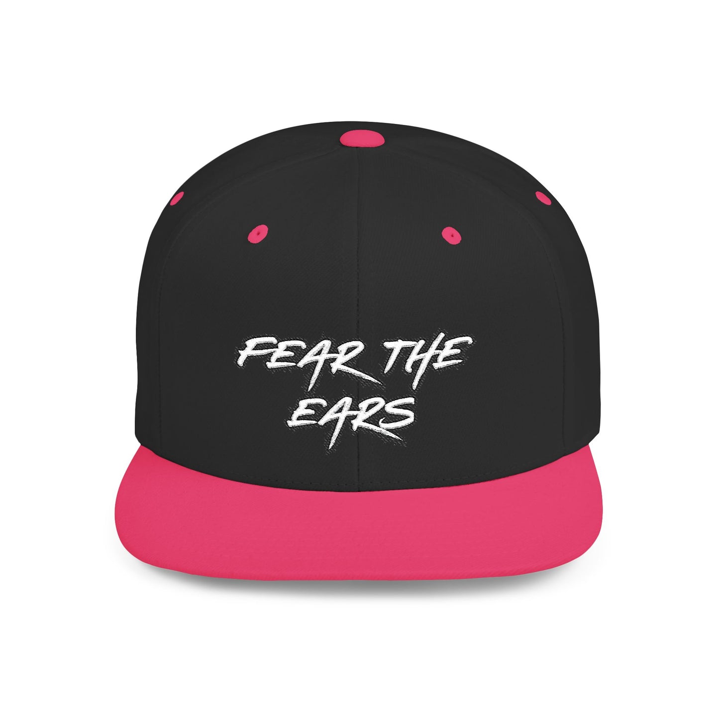 Ears 1 Embroidered Flat Bill Snapback