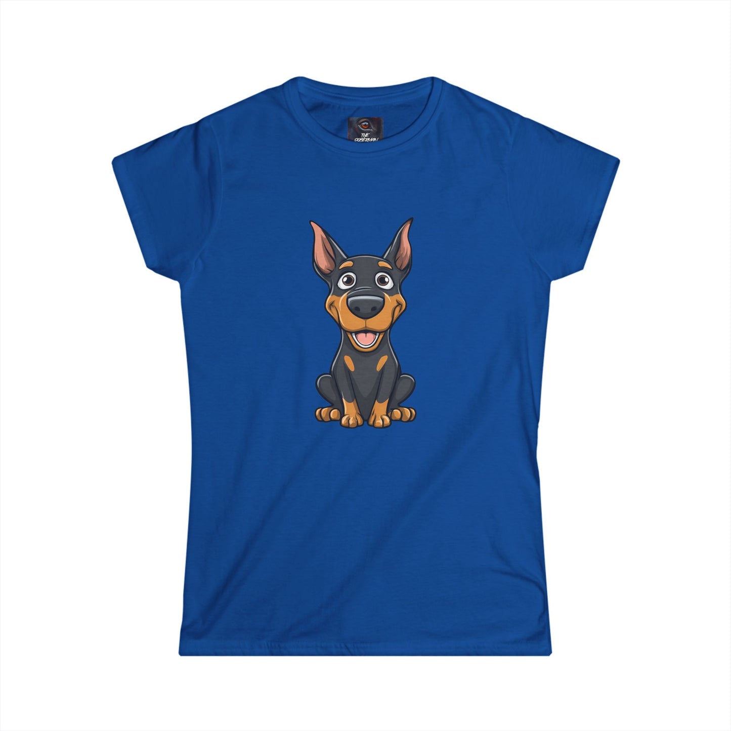 Cartoon Doberman 1 Women's Softstyle Tee