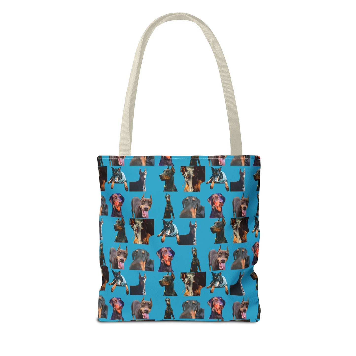 Edition 3 Doberman Model Pattern Turquoise Tote Bag