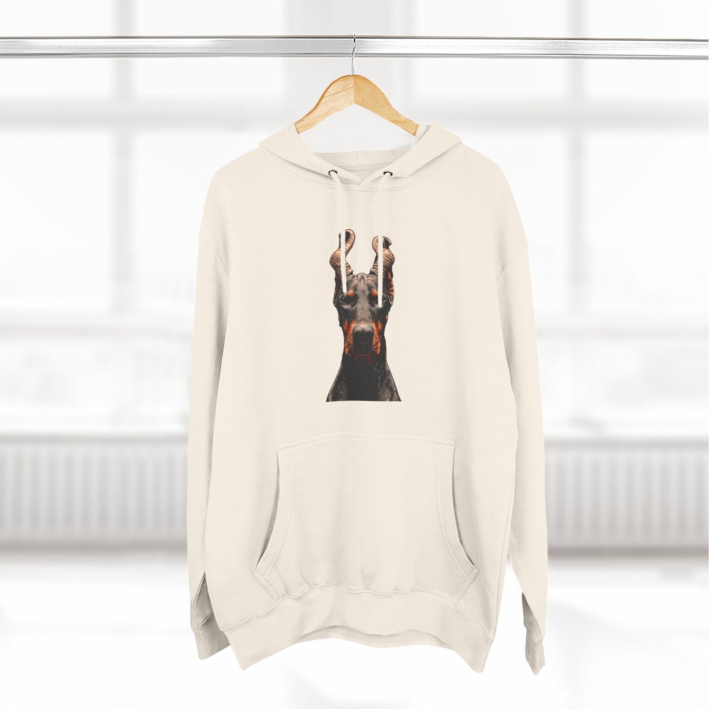 Doberman Goat 1 Fleece Hoodie