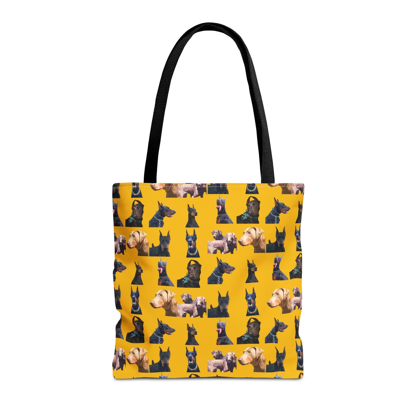 Edition 8 Doberman Model Pattern Yellow Tote Bag