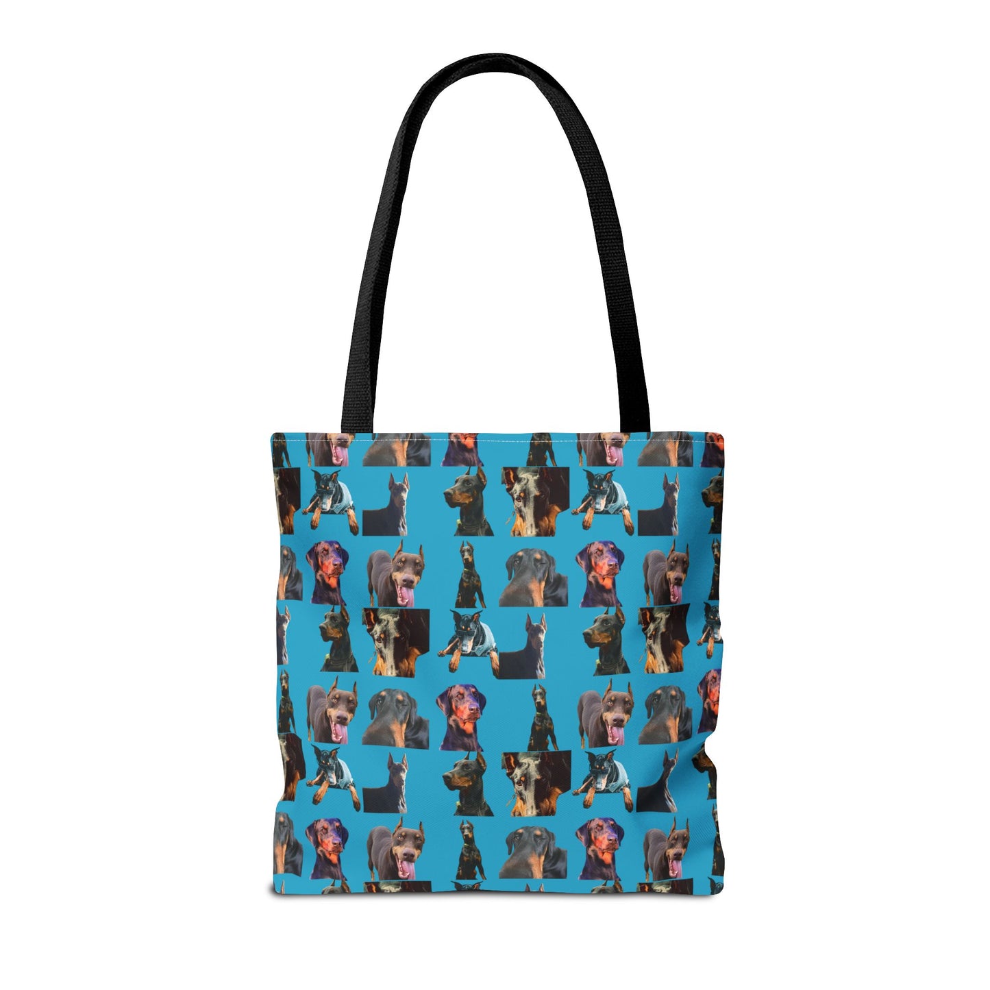 Edition 3 Doberman Model Pattern Turquoise Tote Bag