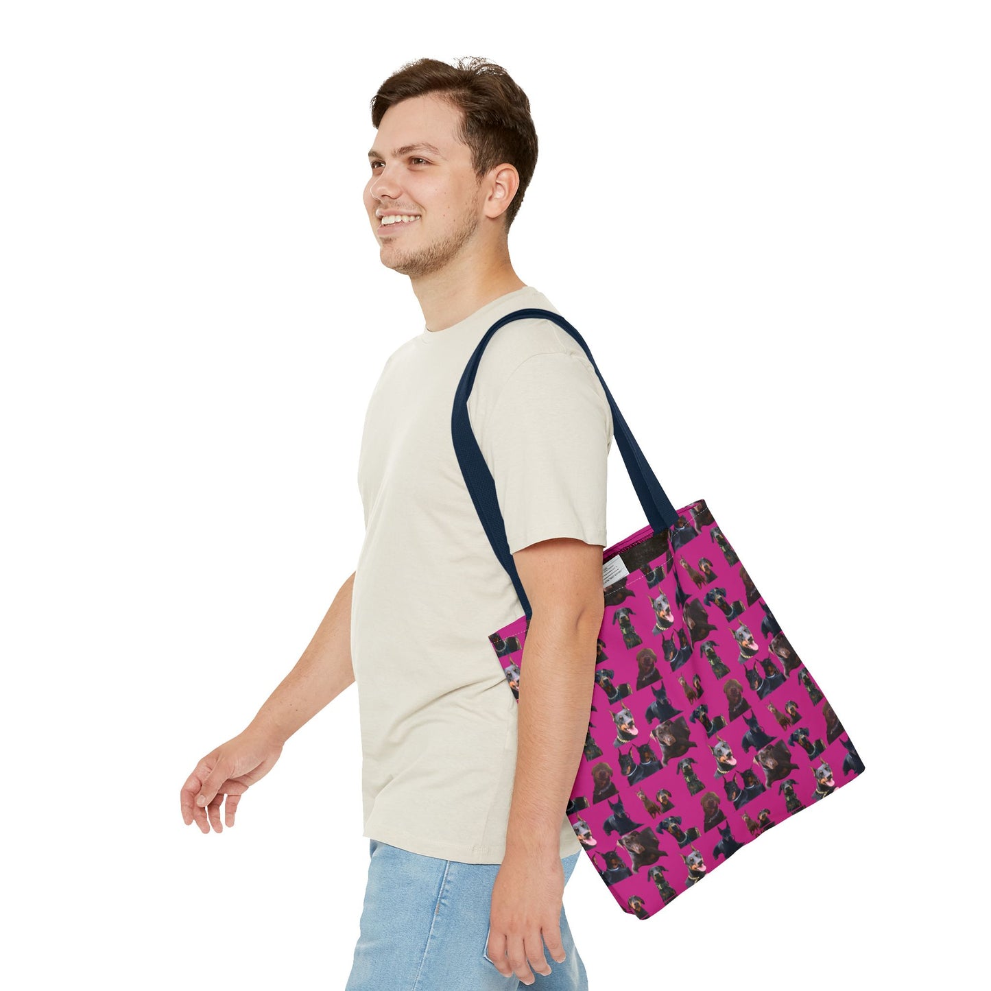 Rdition 5 Doberman Model Pattern Pink Tote Bag