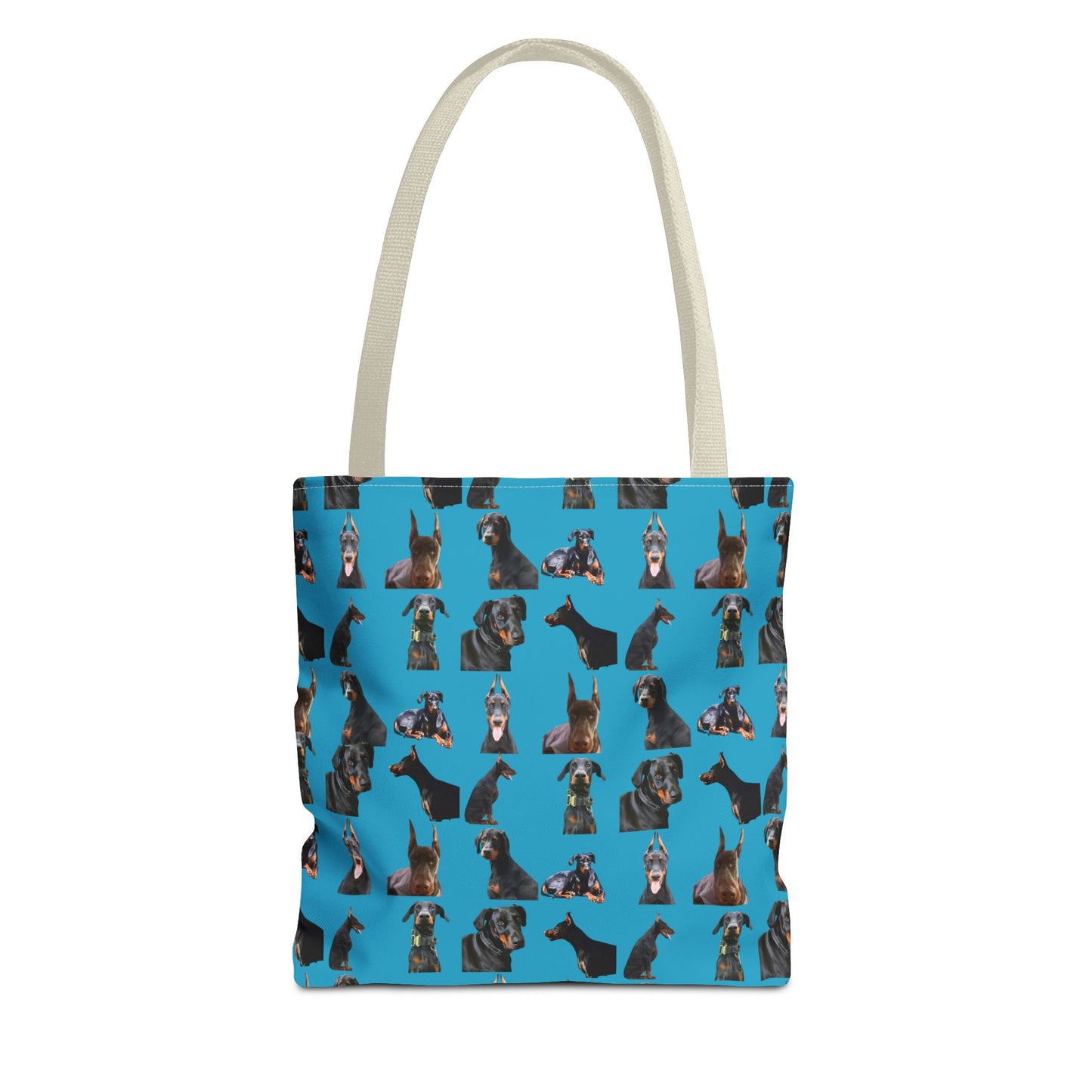 Edition 6 Doberman Model Pattern Turquoise Tote Bag