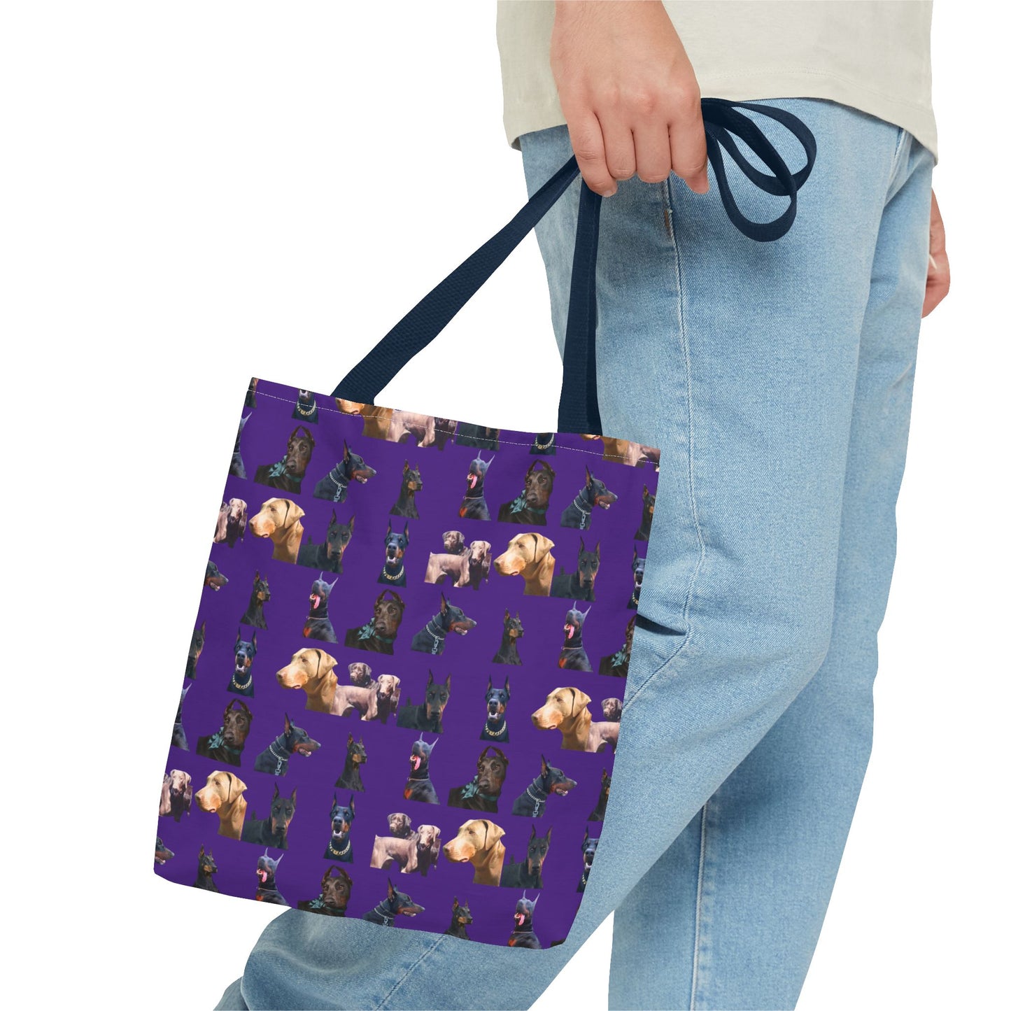 Edition 8 Doberman Model Pattern Purple Tote Bag