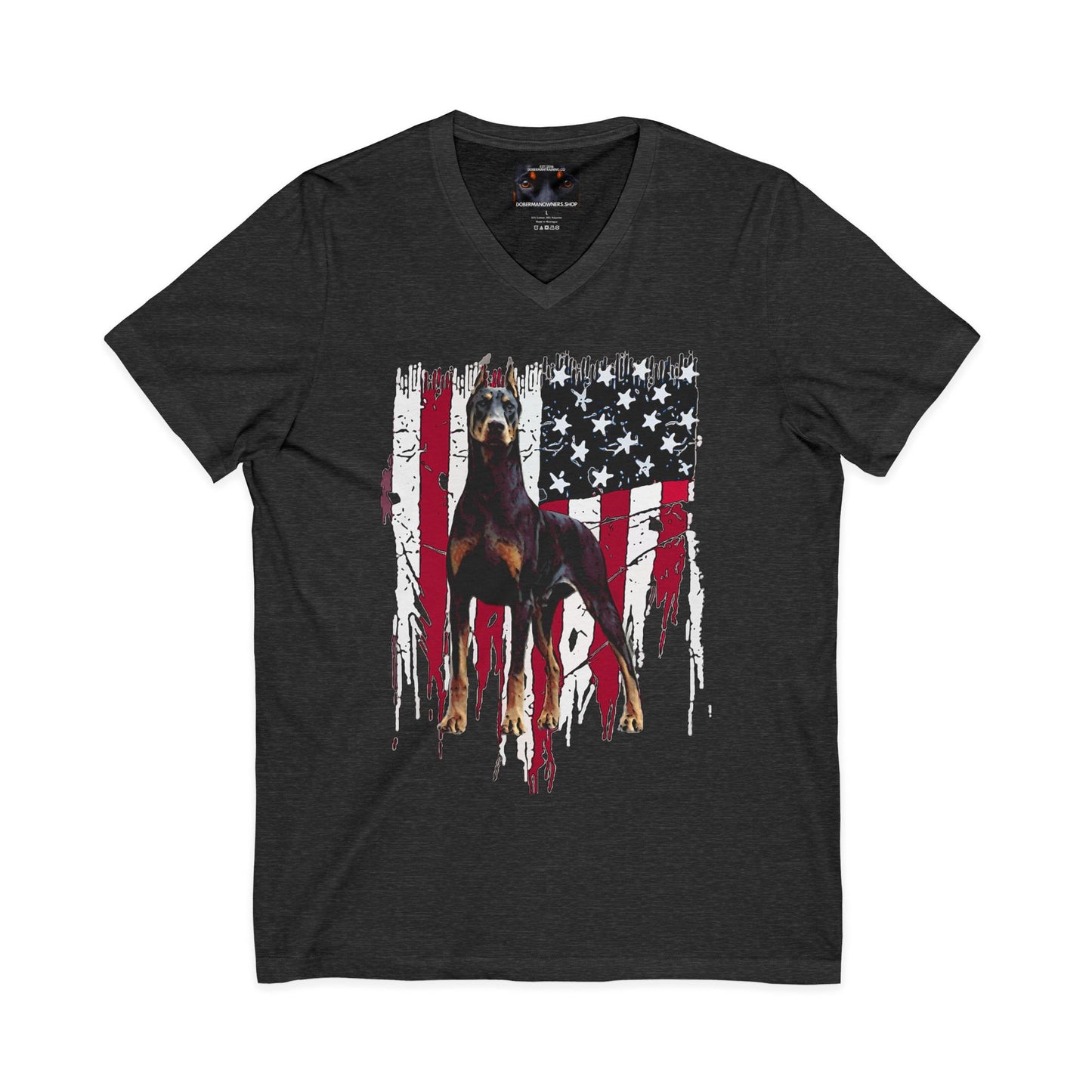 Patriot 1 Private Label Unisex Jersey Short Sleeve V-Neck Tee