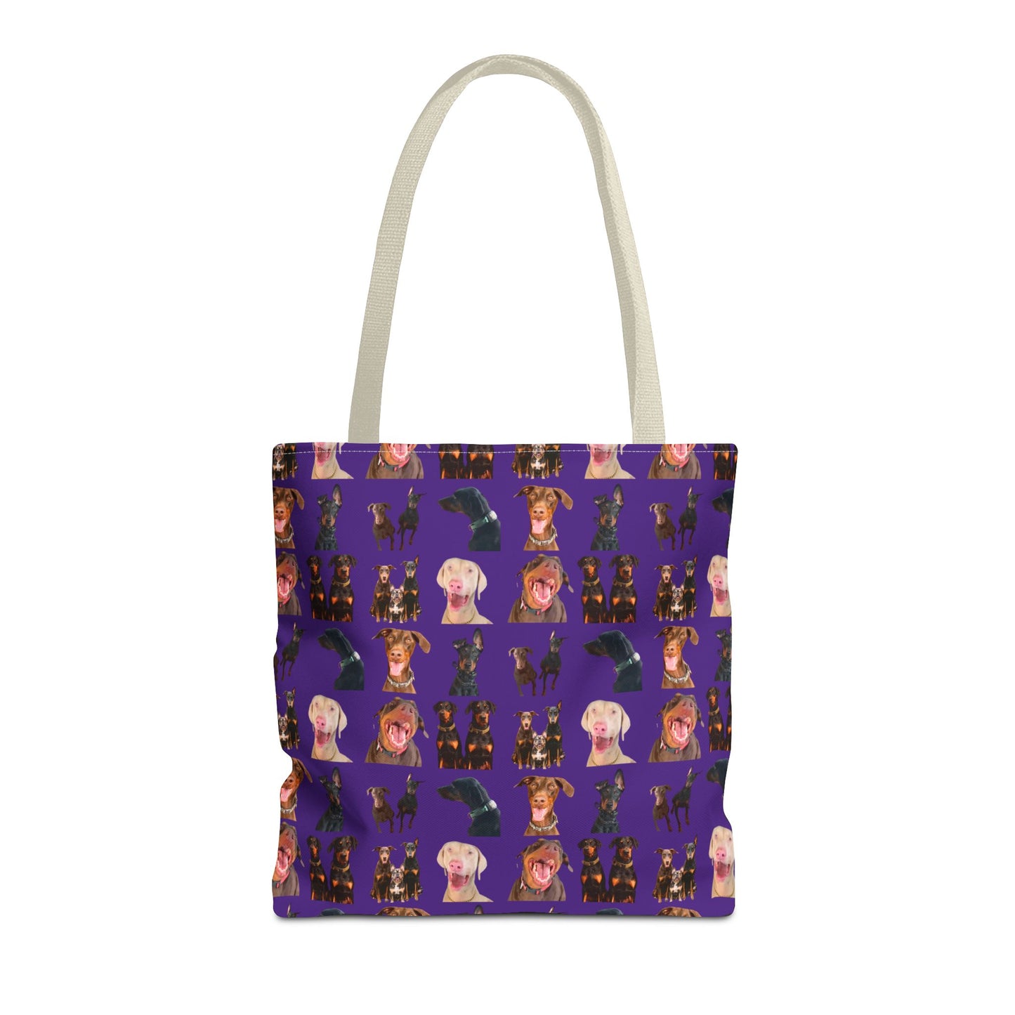 Edition 9 Doberman Model Pattern Purple Tote Bag