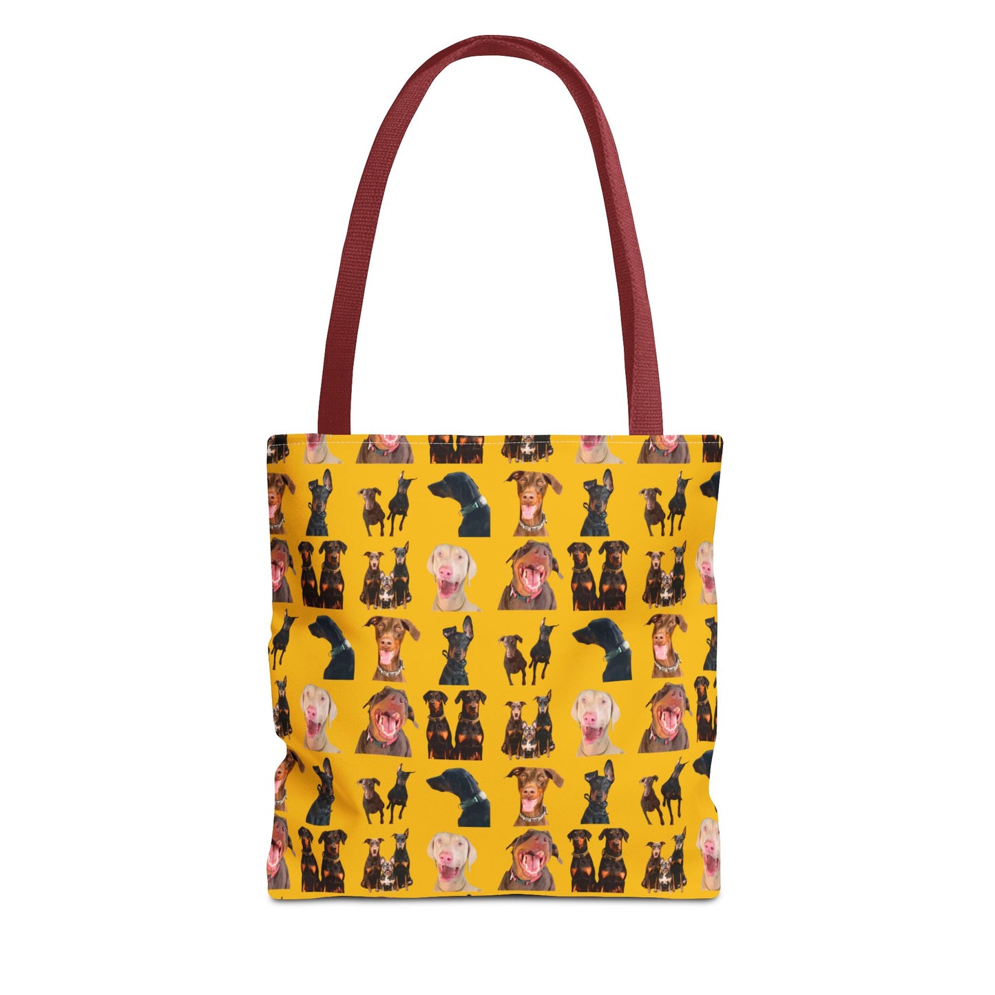 Edition 9 Doberman Model Pattern Yellow Tote Bag