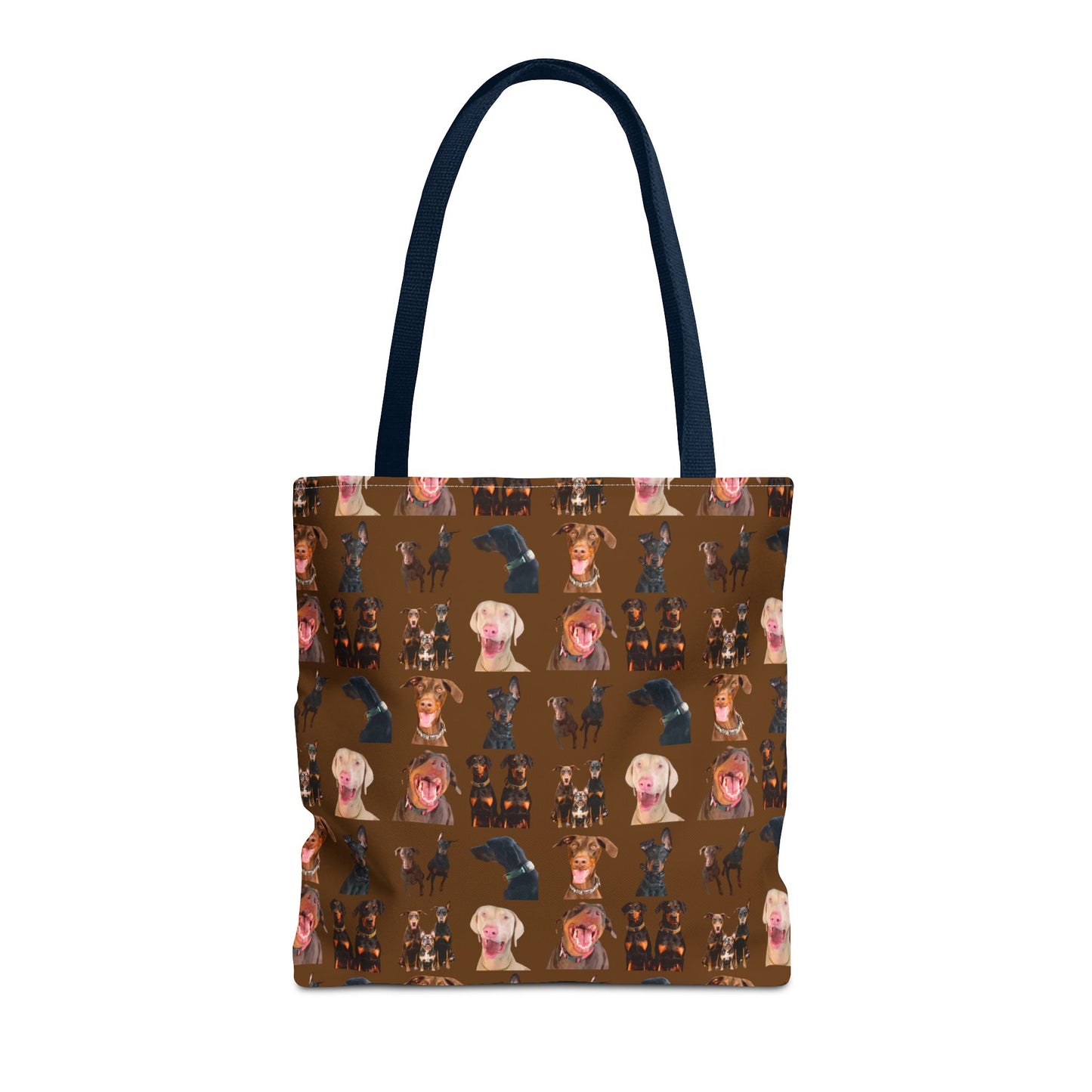 Edition 9 Doberman Model Pattern Brown Tote Bag