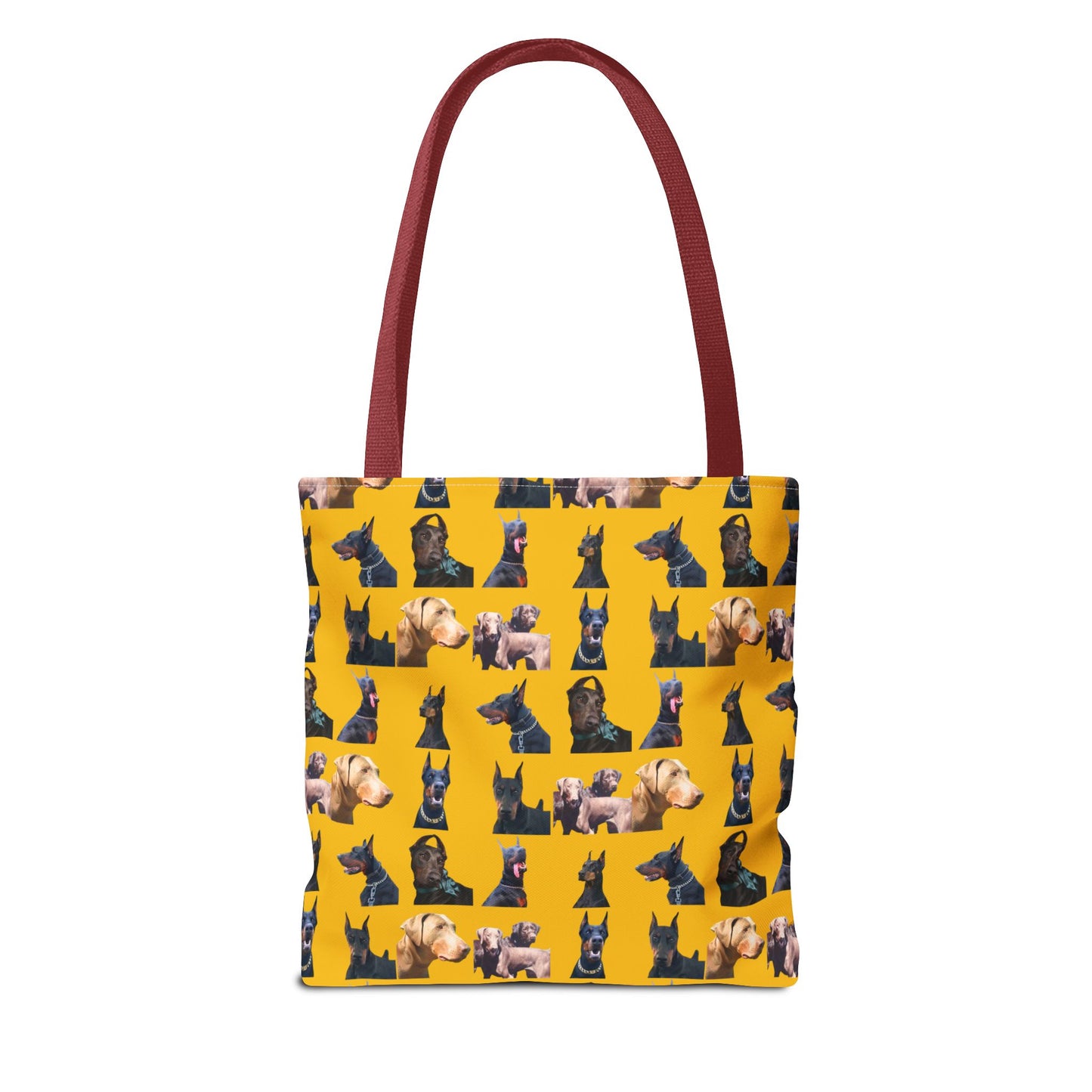 Edition 8 Doberman Model Pattern Yellow Tote Bag
