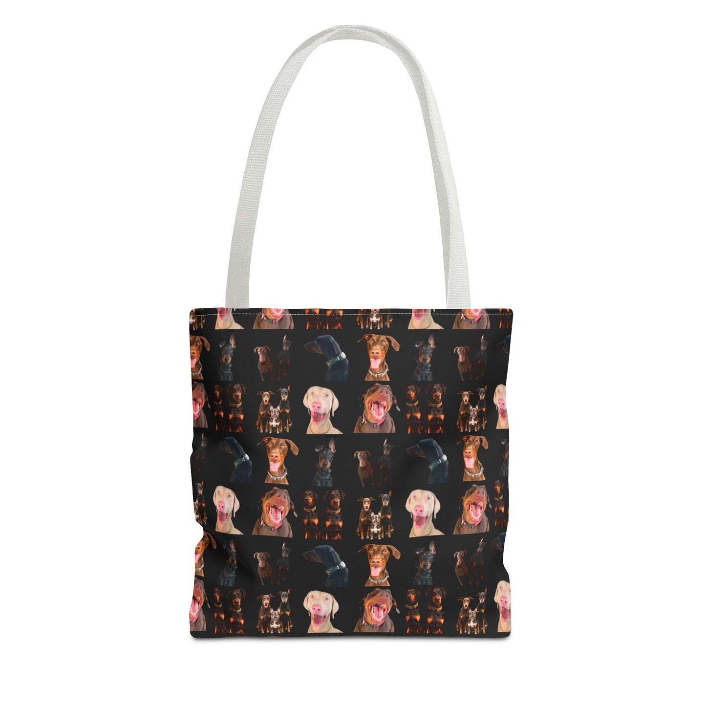 Edition 9 Doberman Model Pattern Black Tote Bag