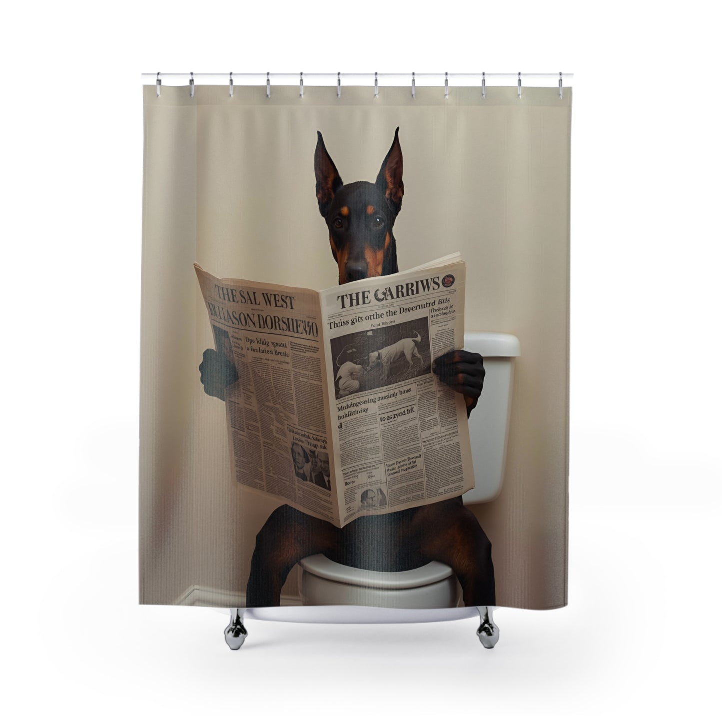 Doberman Shower Curtain 2