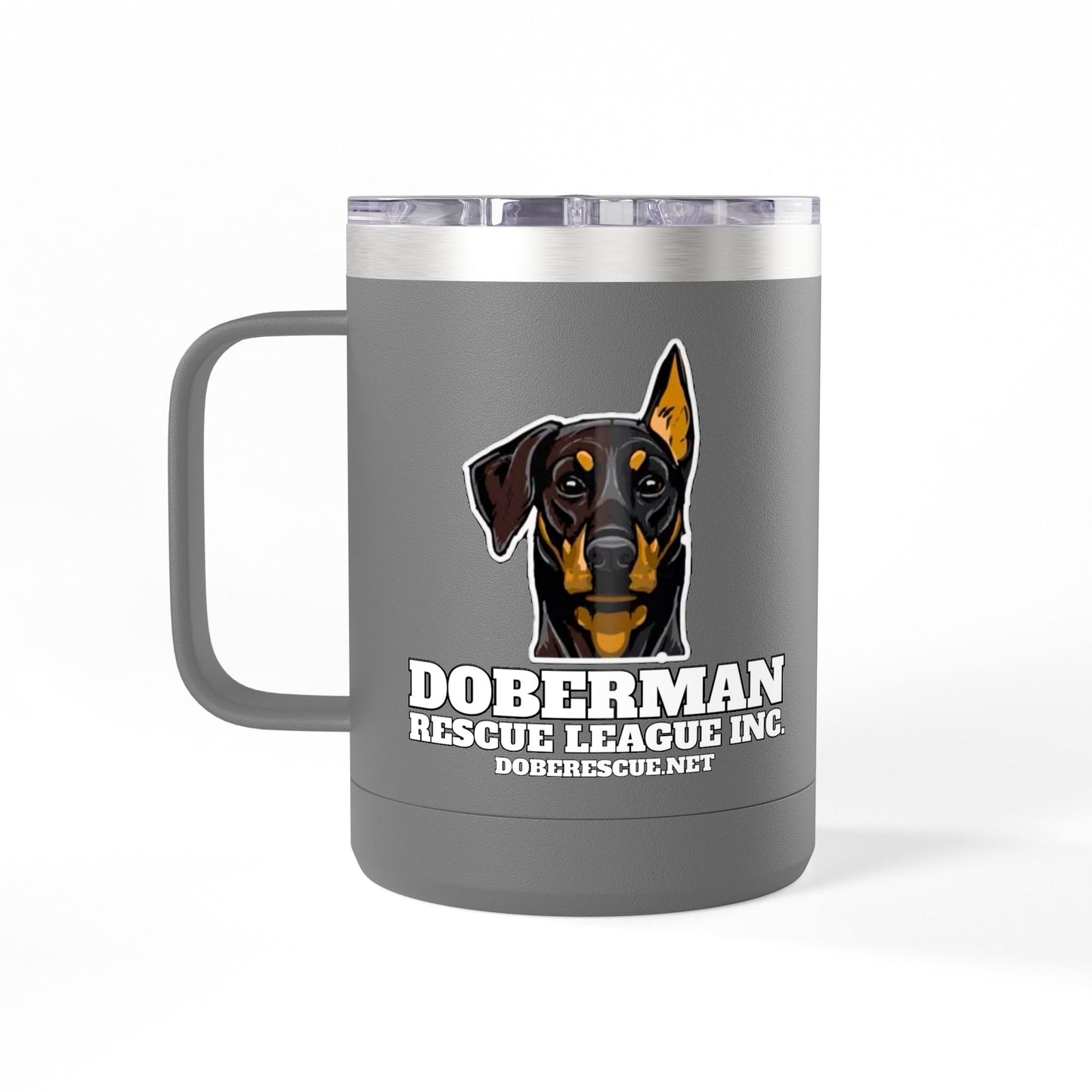 Doberman Rescue League 15oz Insulated Coffee Tumbler