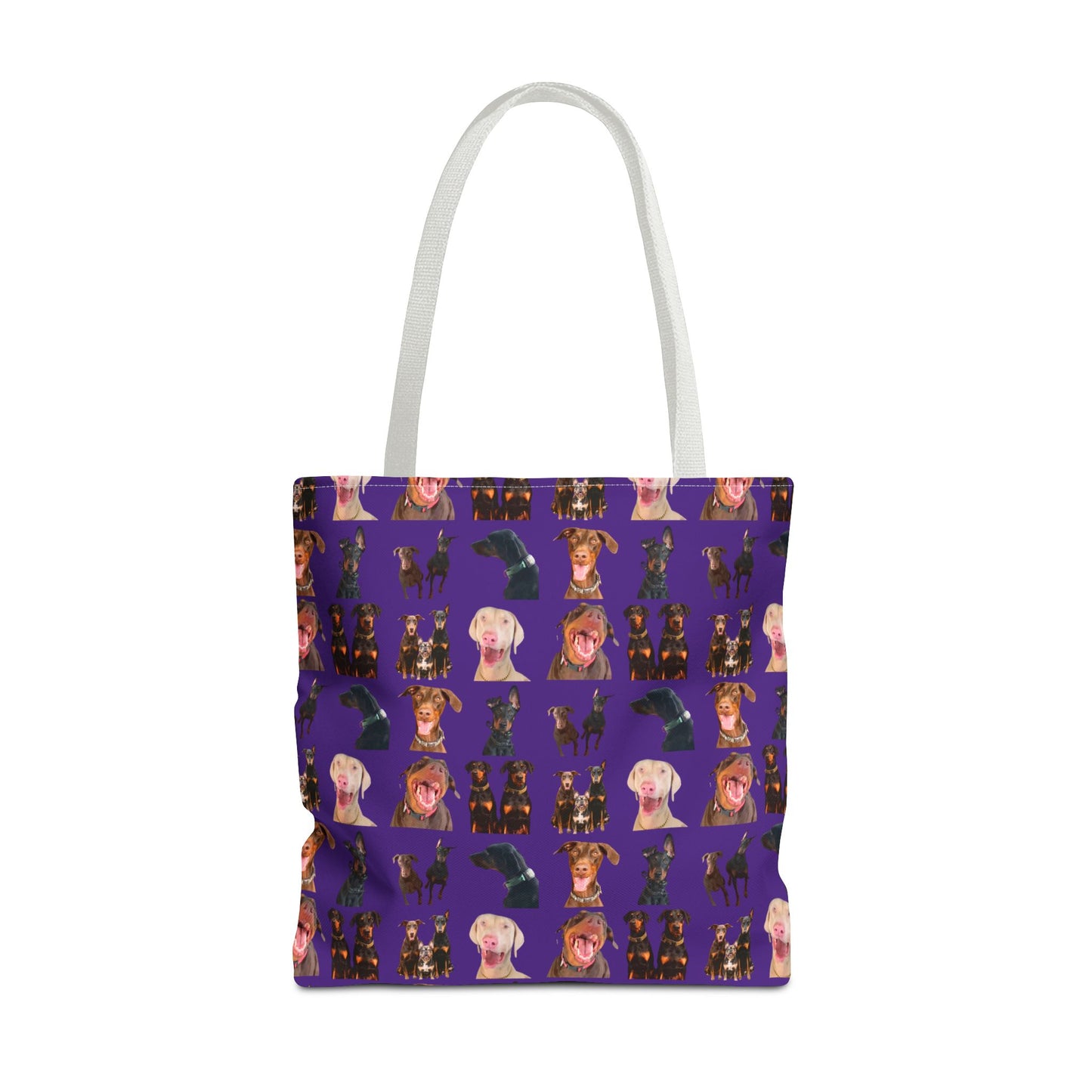 Edition 9 Doberman Model Pattern Purple Tote Bag