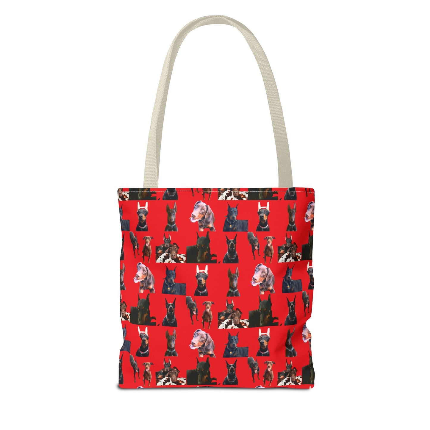 Edition 10 Doberman Model Pattern Red Tote Bag