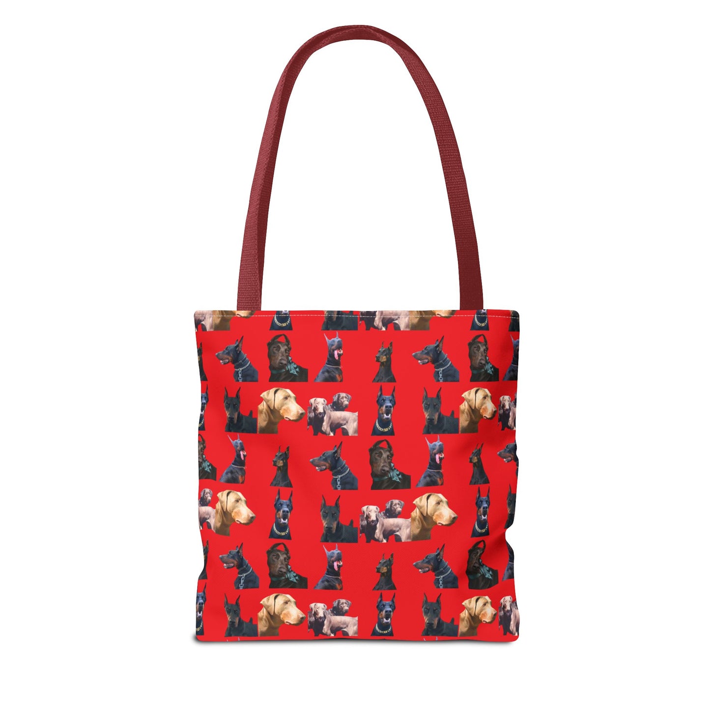 Edition 8 Doberman Model Pattern Red Tote Bag