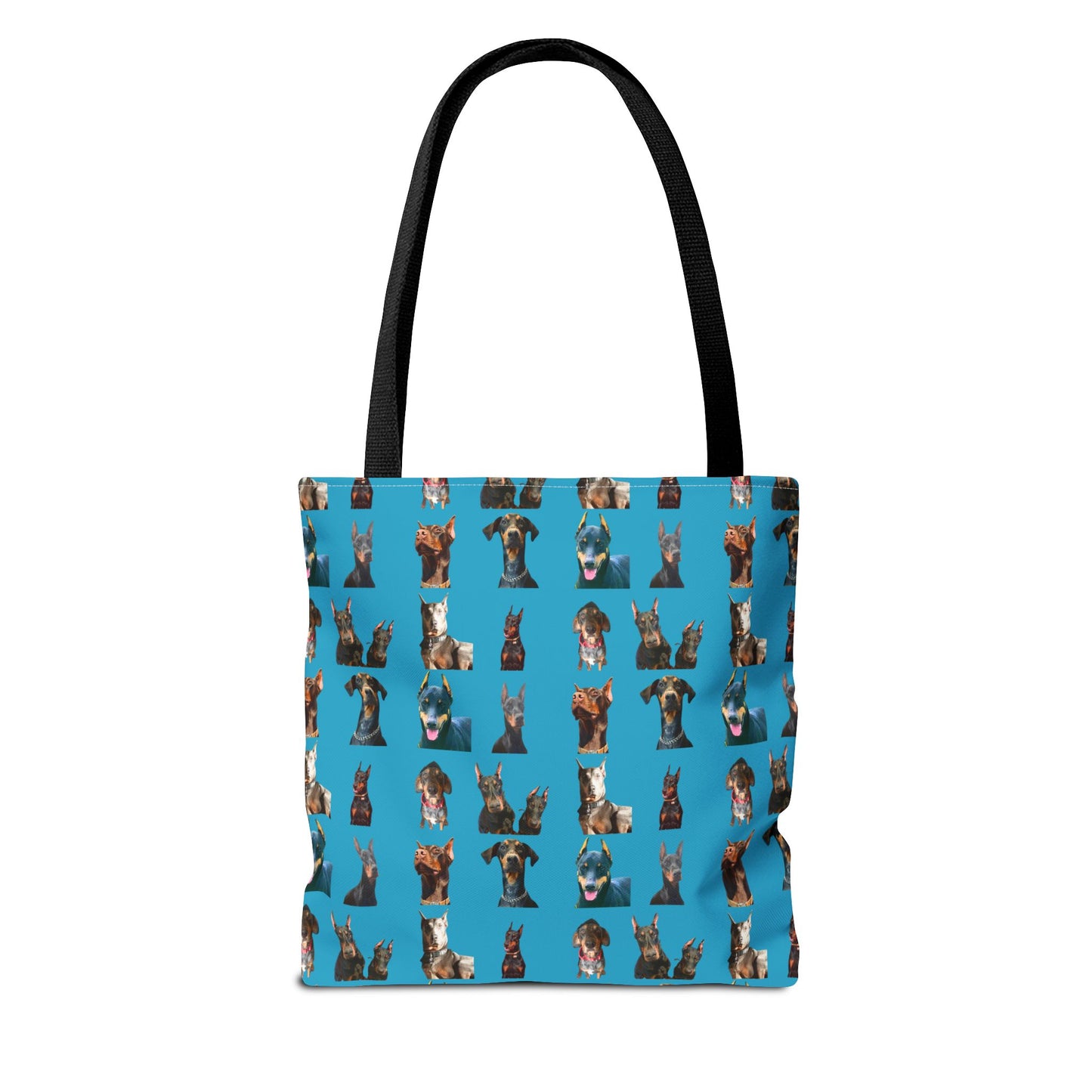 Edition 4 Doberman Model Pattern Turquoise Tote Bag