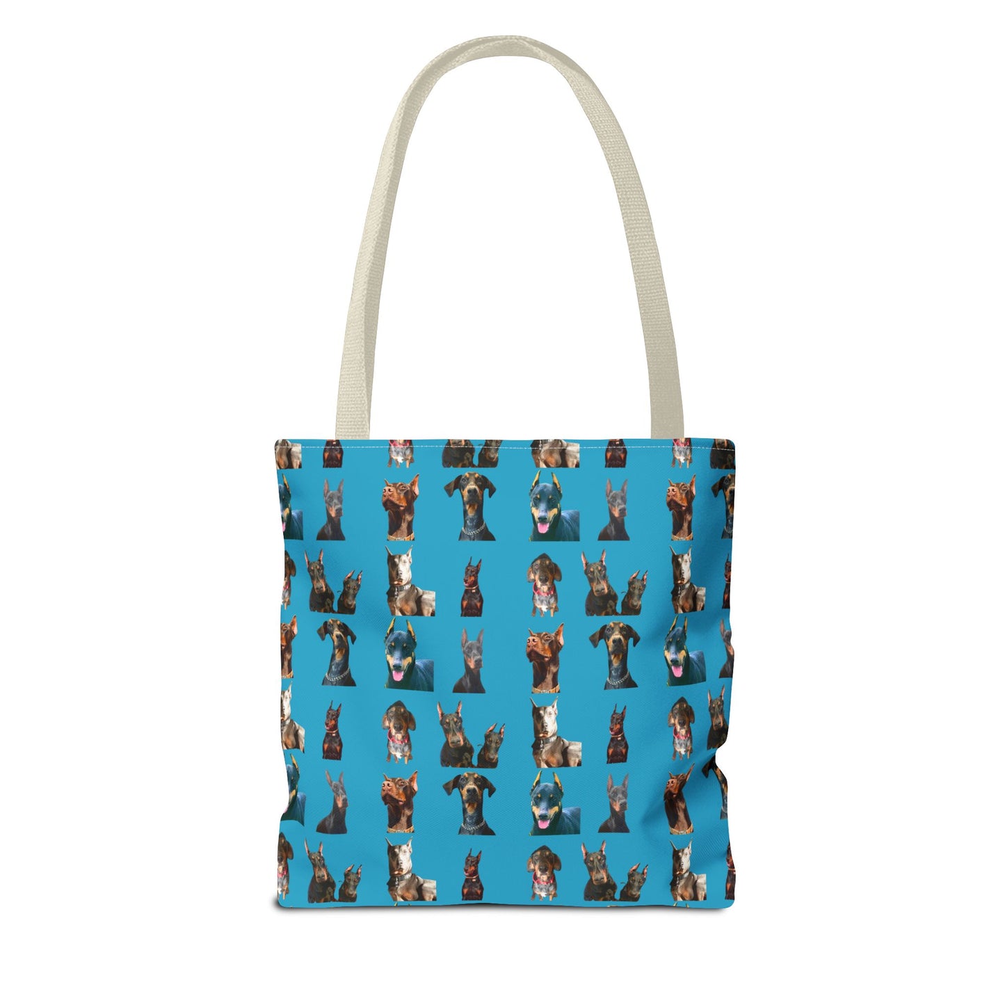 Edition 4 Doberman Model Pattern Turquoise Tote Bag