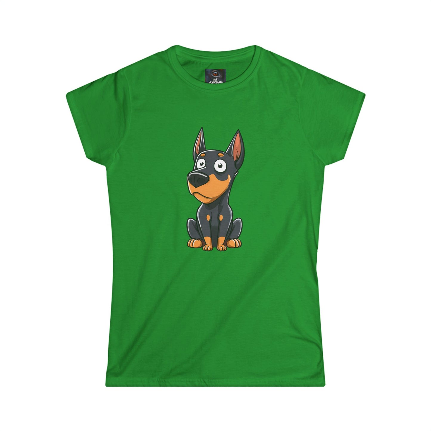 Cartoon Doberman 2 Women's Softstyle Tee