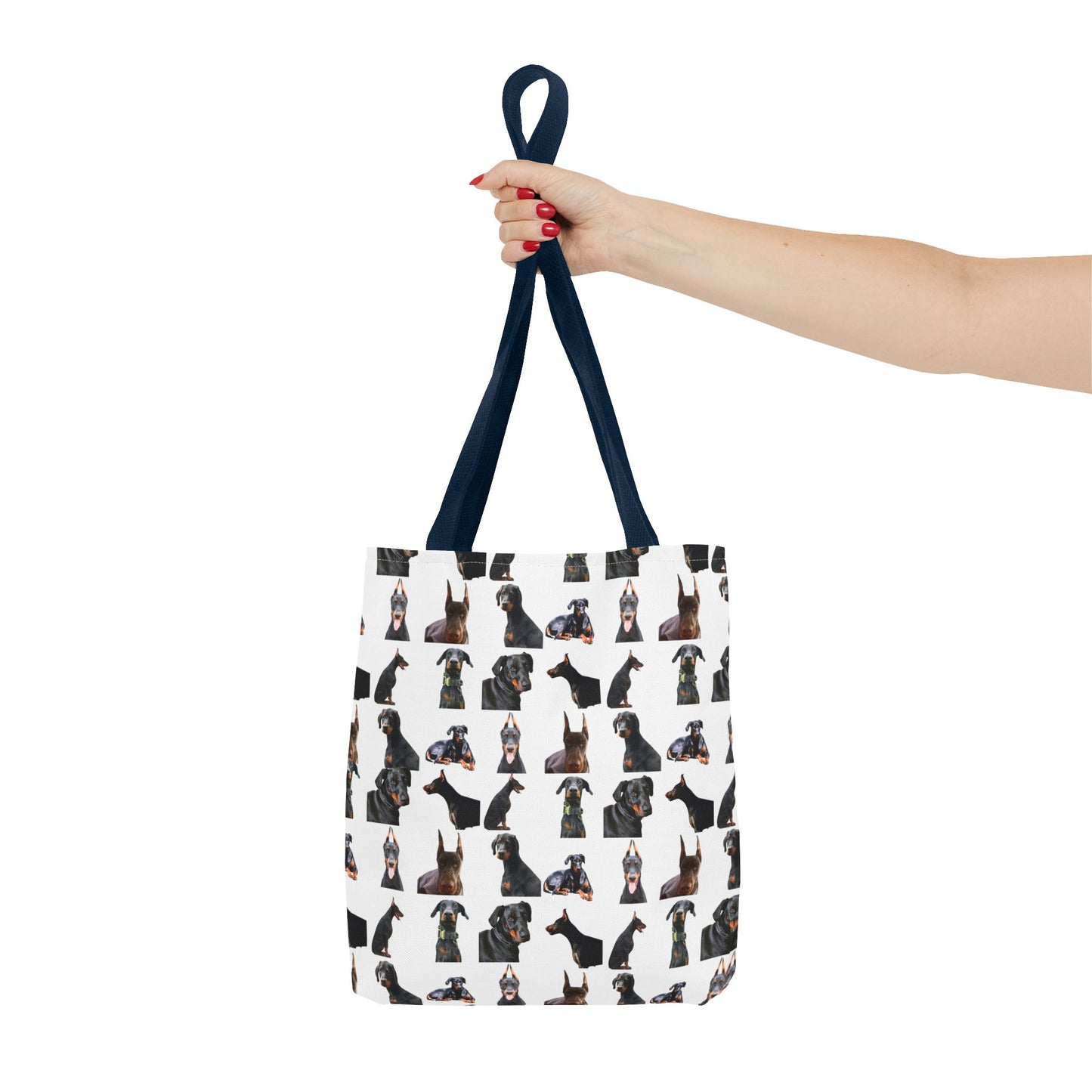 Edition 6 Doberman Model Pattern White Tote Bag
