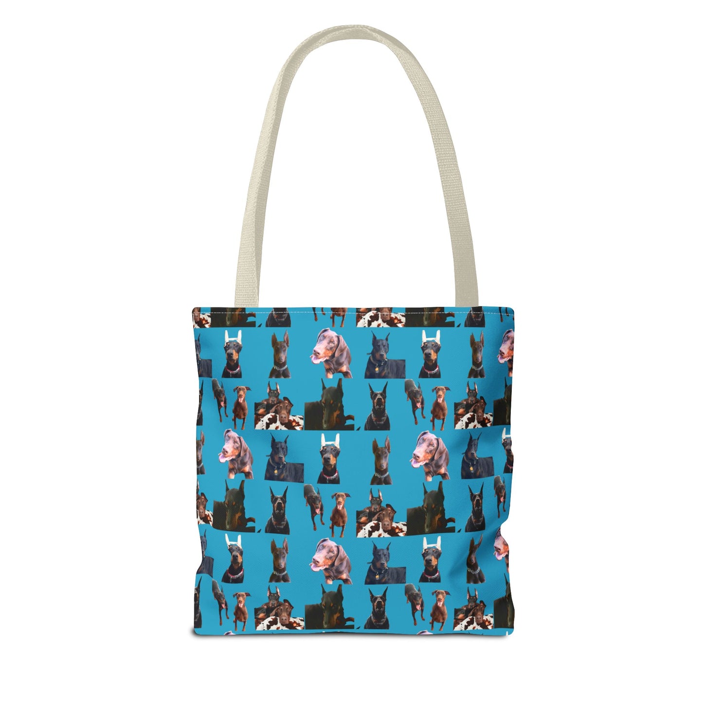 Edition 10 Doberman Model Pattern Turquoise Tote Bag