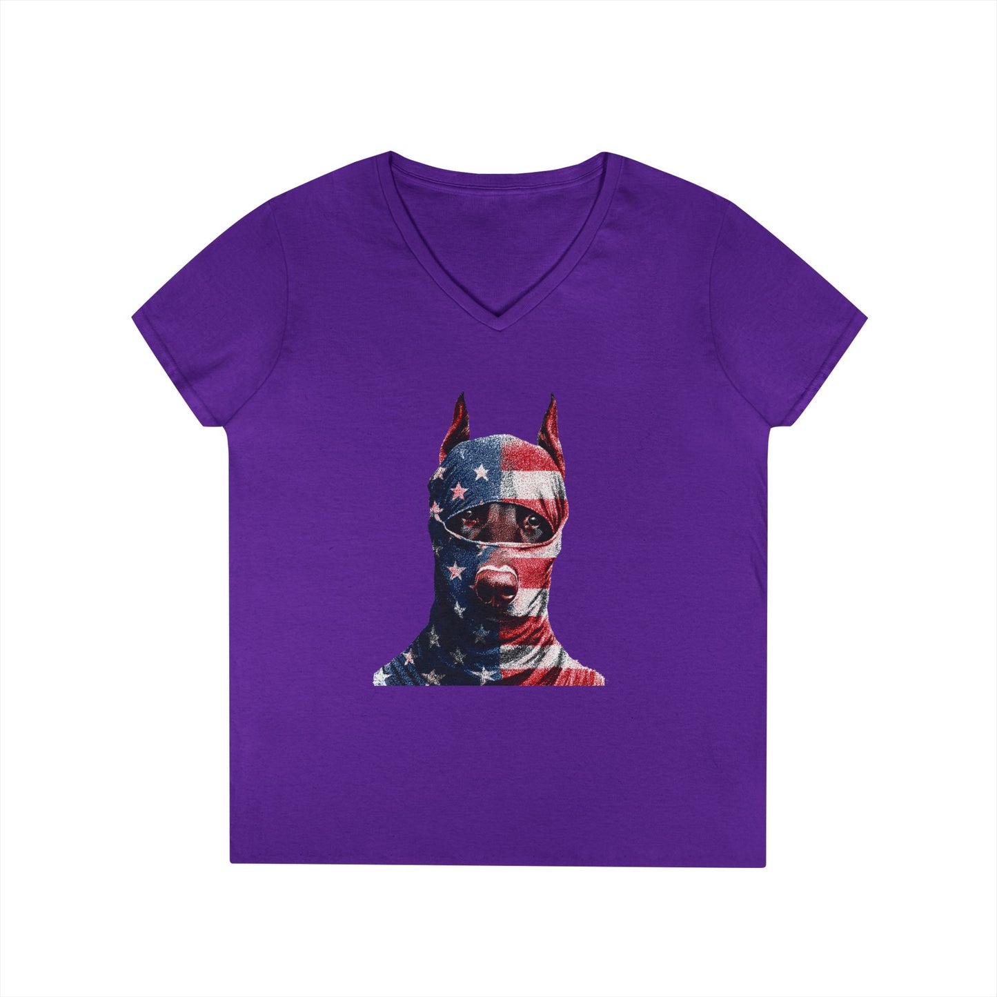Doberman 2 V-Neck Tee Shirt for Women