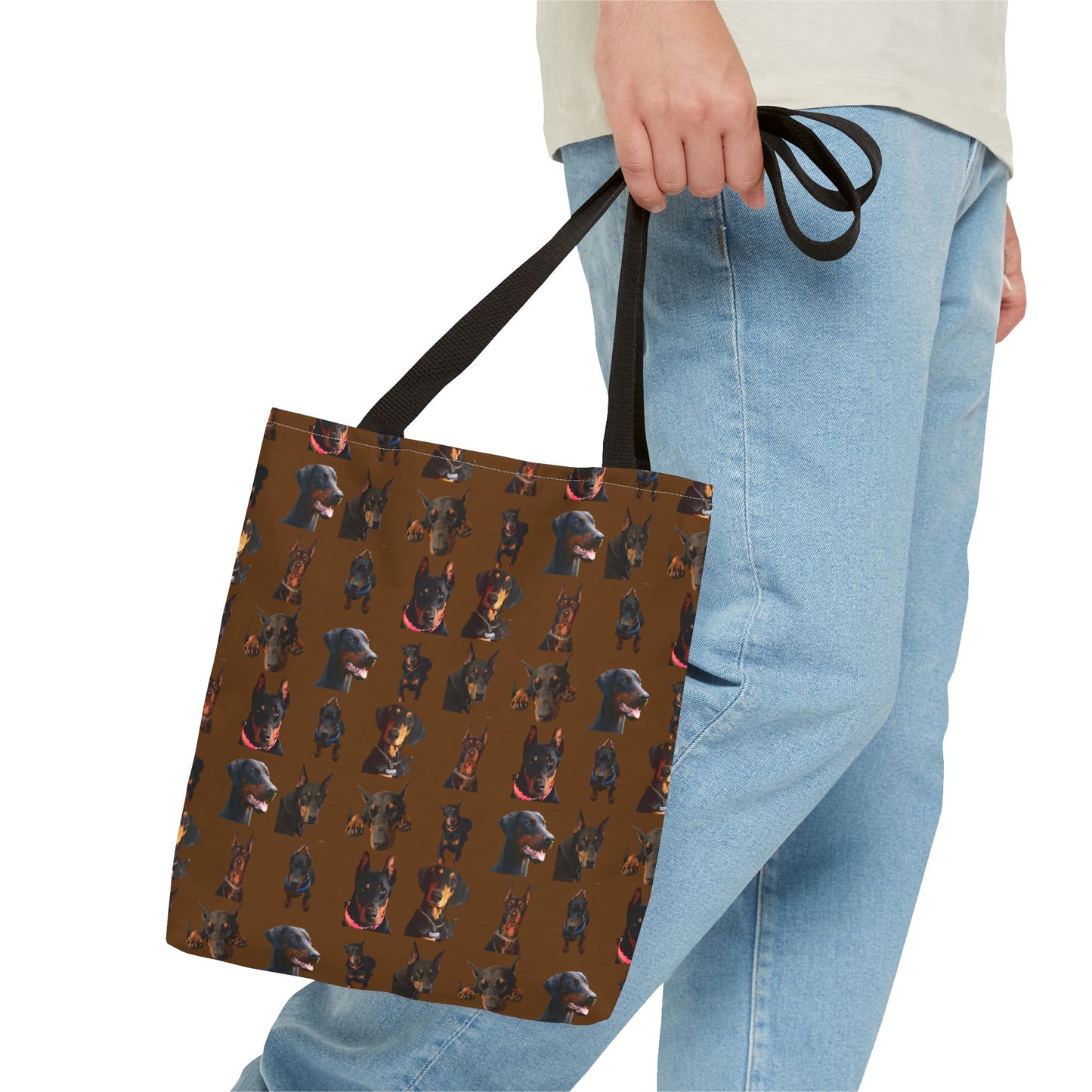 Edition 2 Doberman Model Pattern Brown Tote Bag