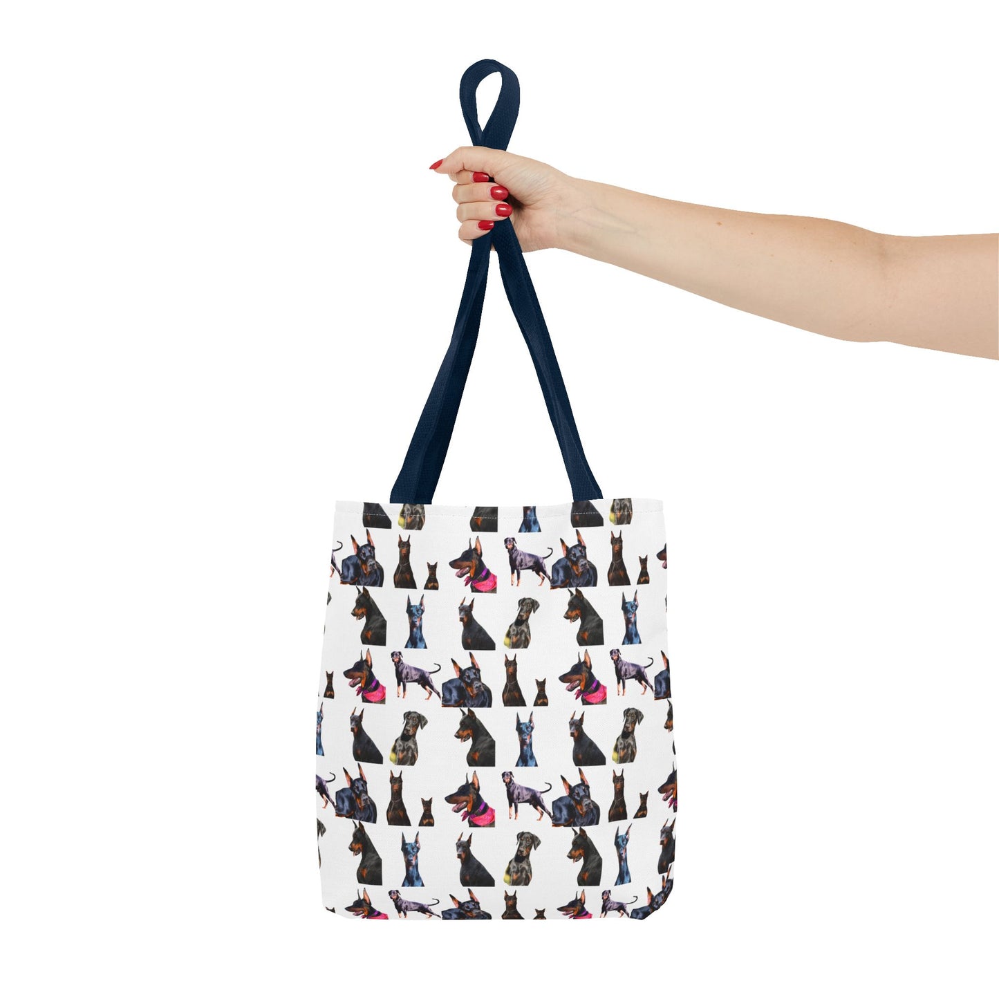 Edition 7 Doberman Model Pattern White Tote Bag