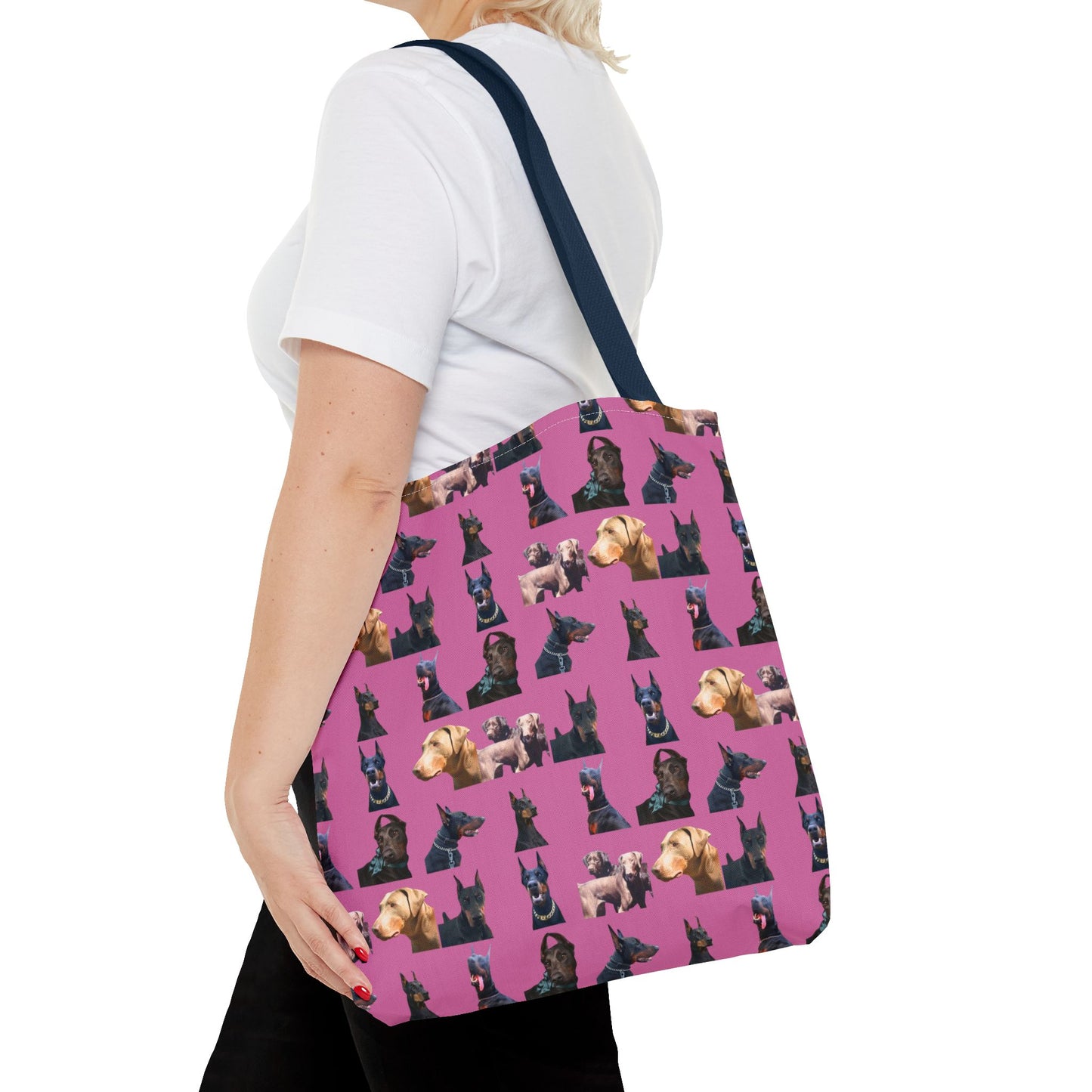 Edition 8 Doberman Model Pattern Light Pink Tote Bag